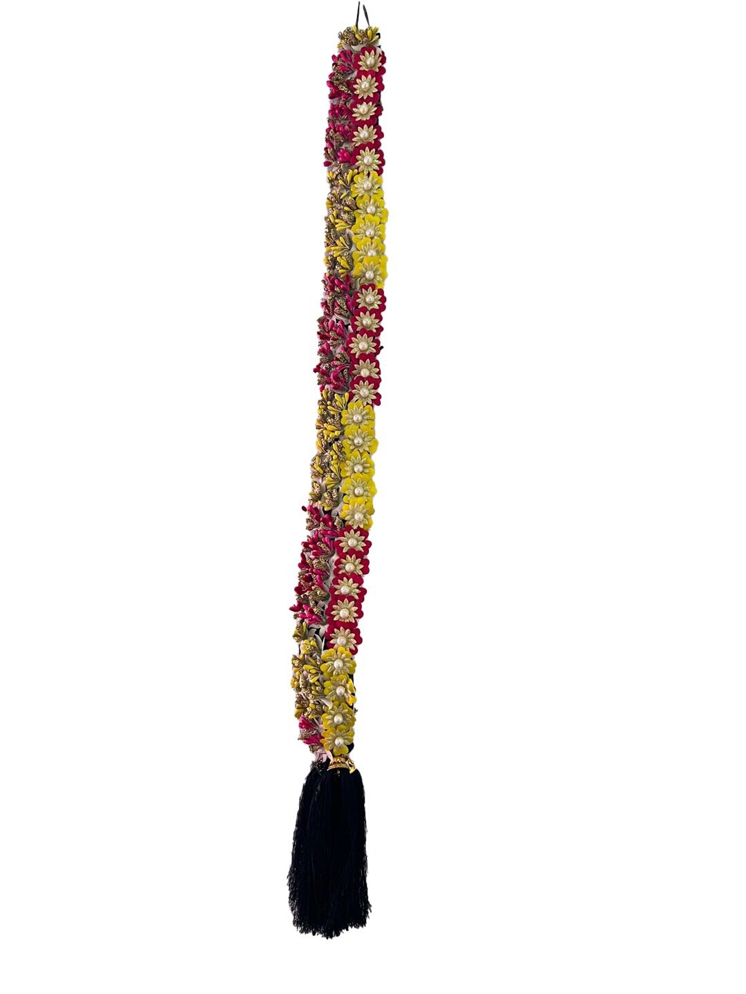 

FIMBUL Poola Jadalu Kunjalam Billalu Set Braid, Yellow