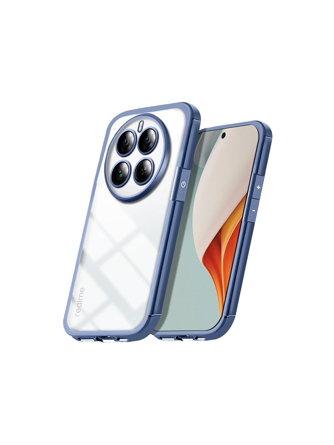 

Karwan Transparent Realme 12 Pro Plus Mobile Back Case, Blue