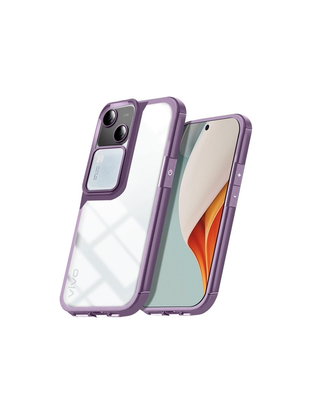 

Karwan Transparent Vivo V30 Pr Mobile Back Case, Purple