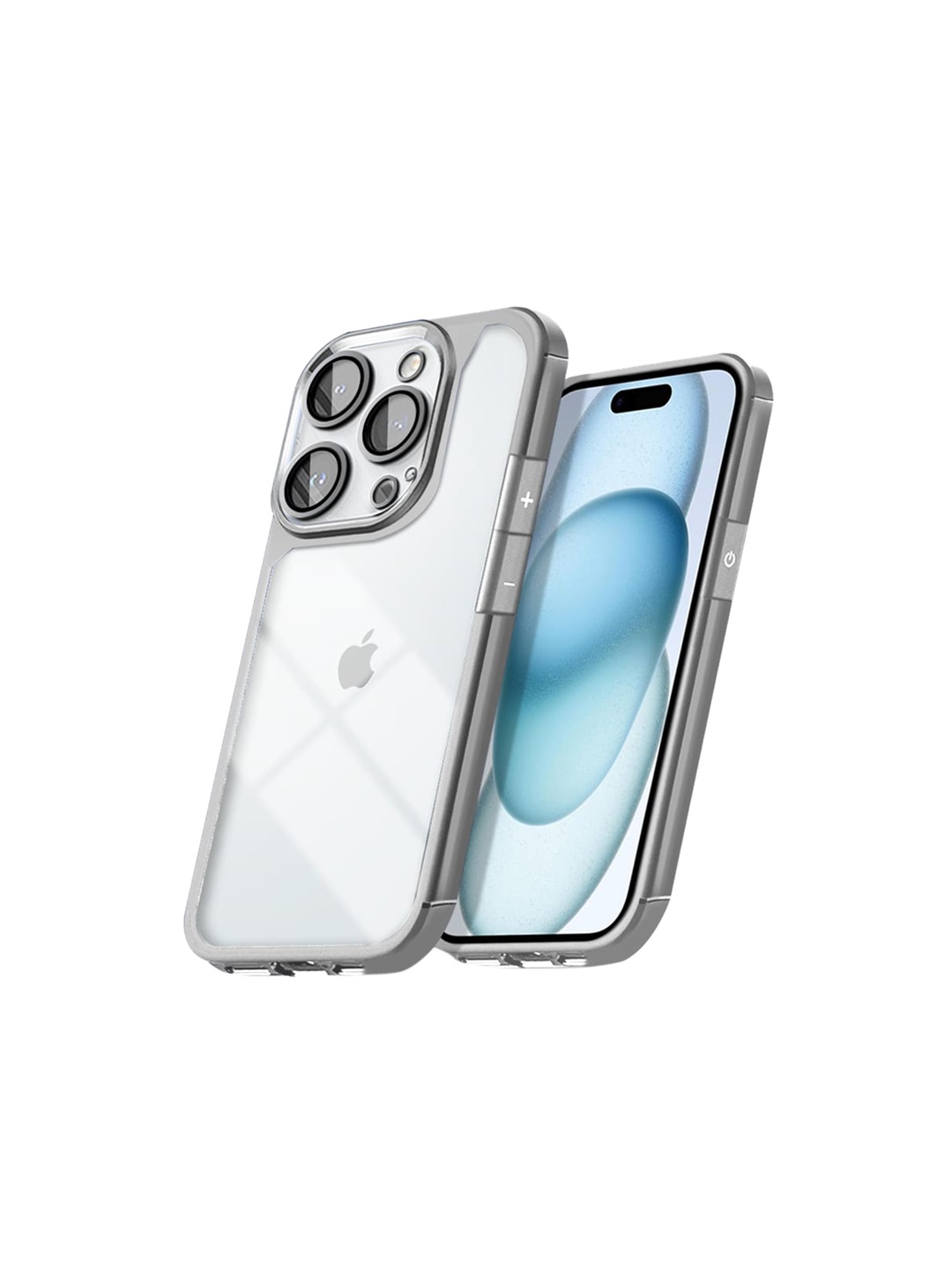 

Karwan iPhone 15 Pro Max Mobile Cover, Silver