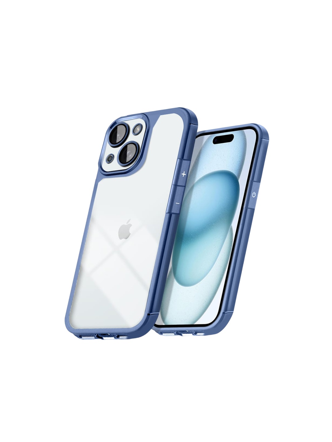

Karwan iPhone 15 Transparent Back Case Mobile Accessories, Blue