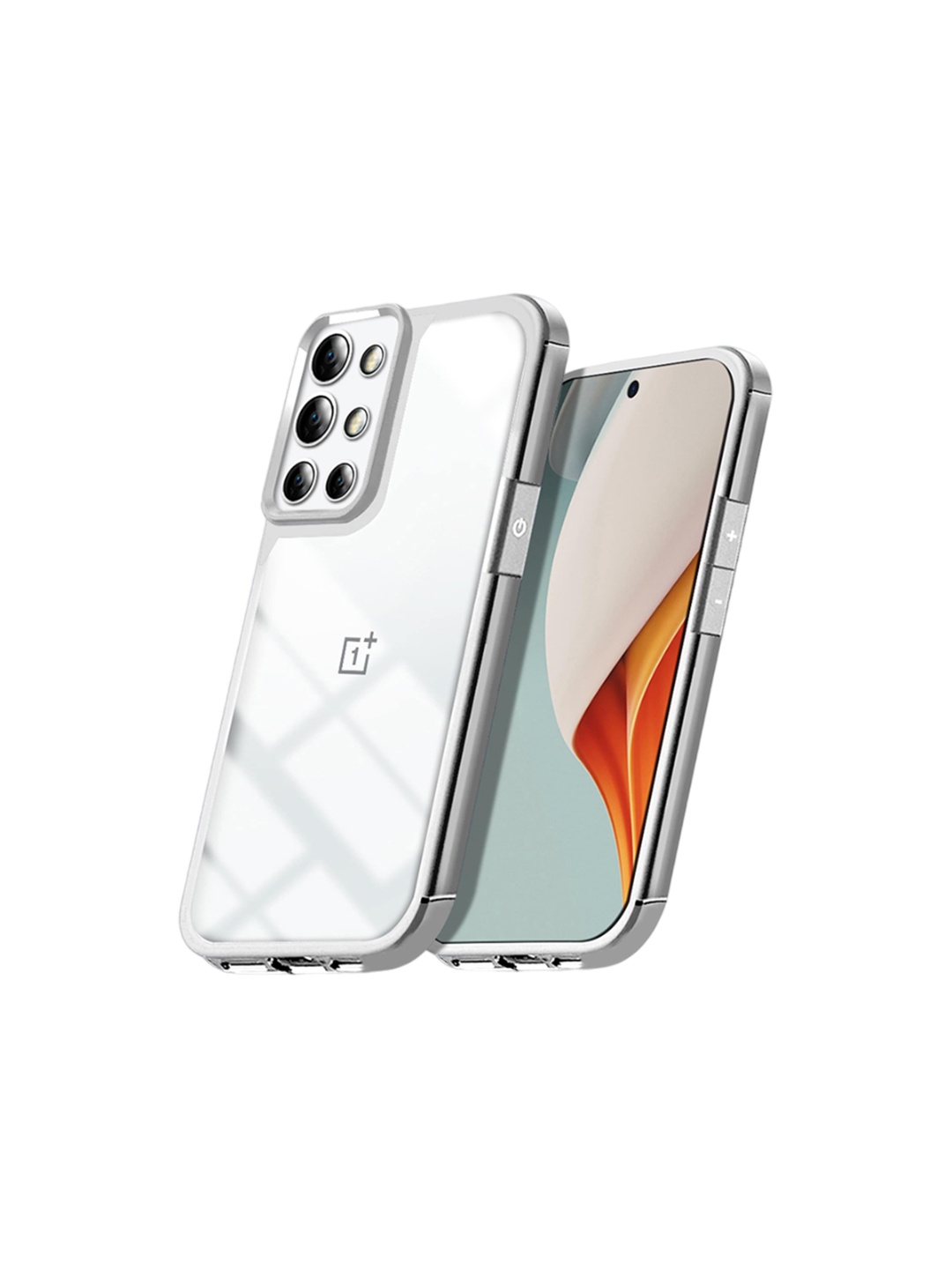 

Karwan Transparent Oneplus 9R Mobile Back Case, Silver