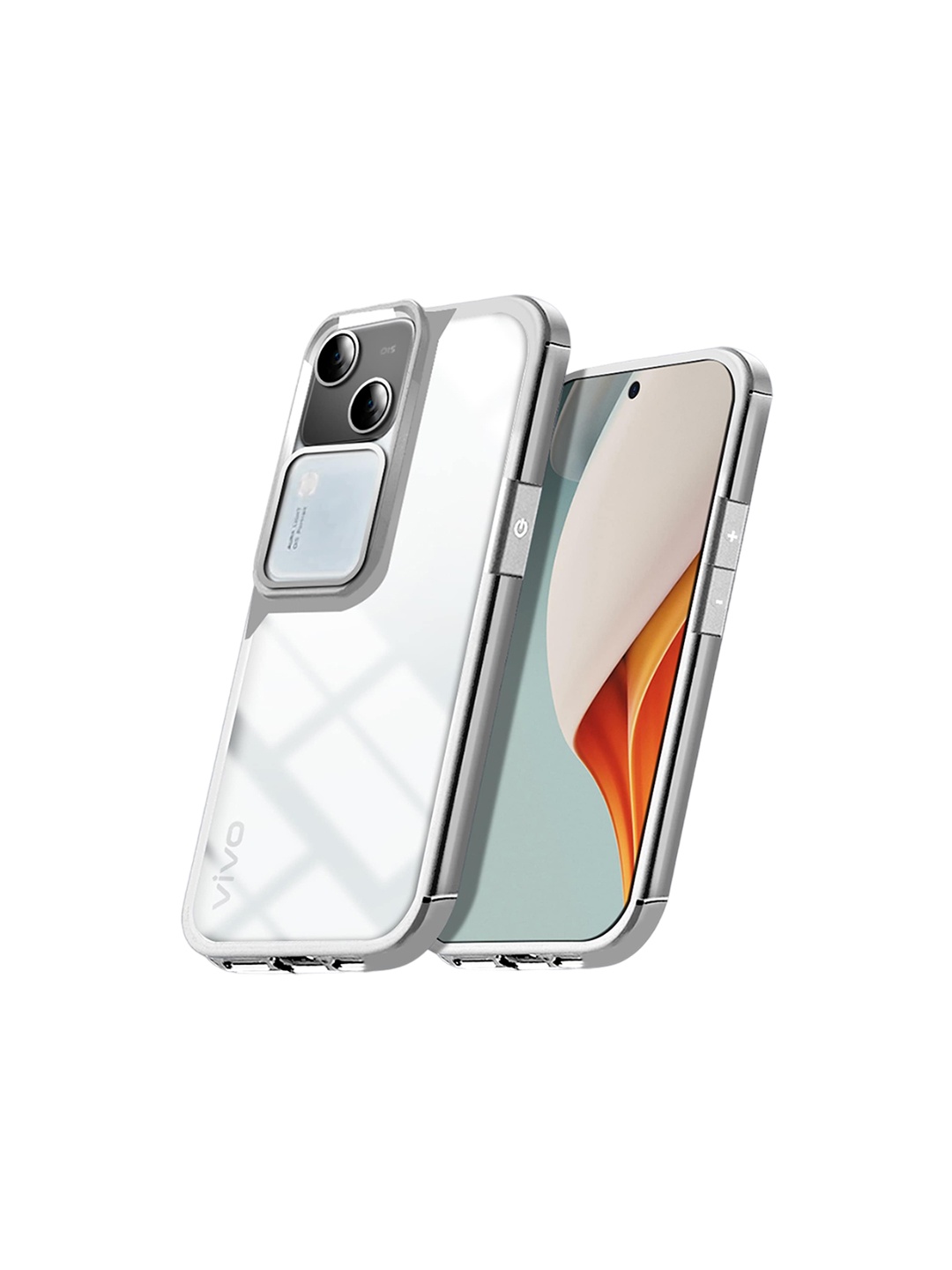 

Karwan Vivo V30 Pro Back Case Mobile Accessories, Silver