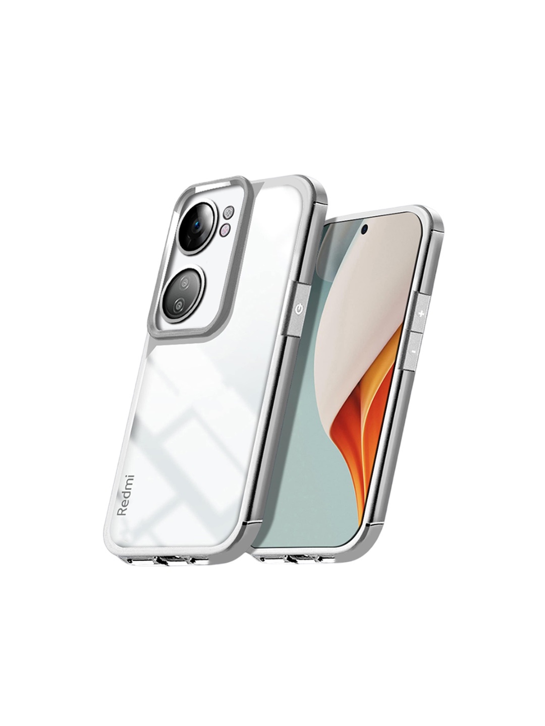 

Karwan Transparent Redmi 13C 4G Mobile Back Case, Silver