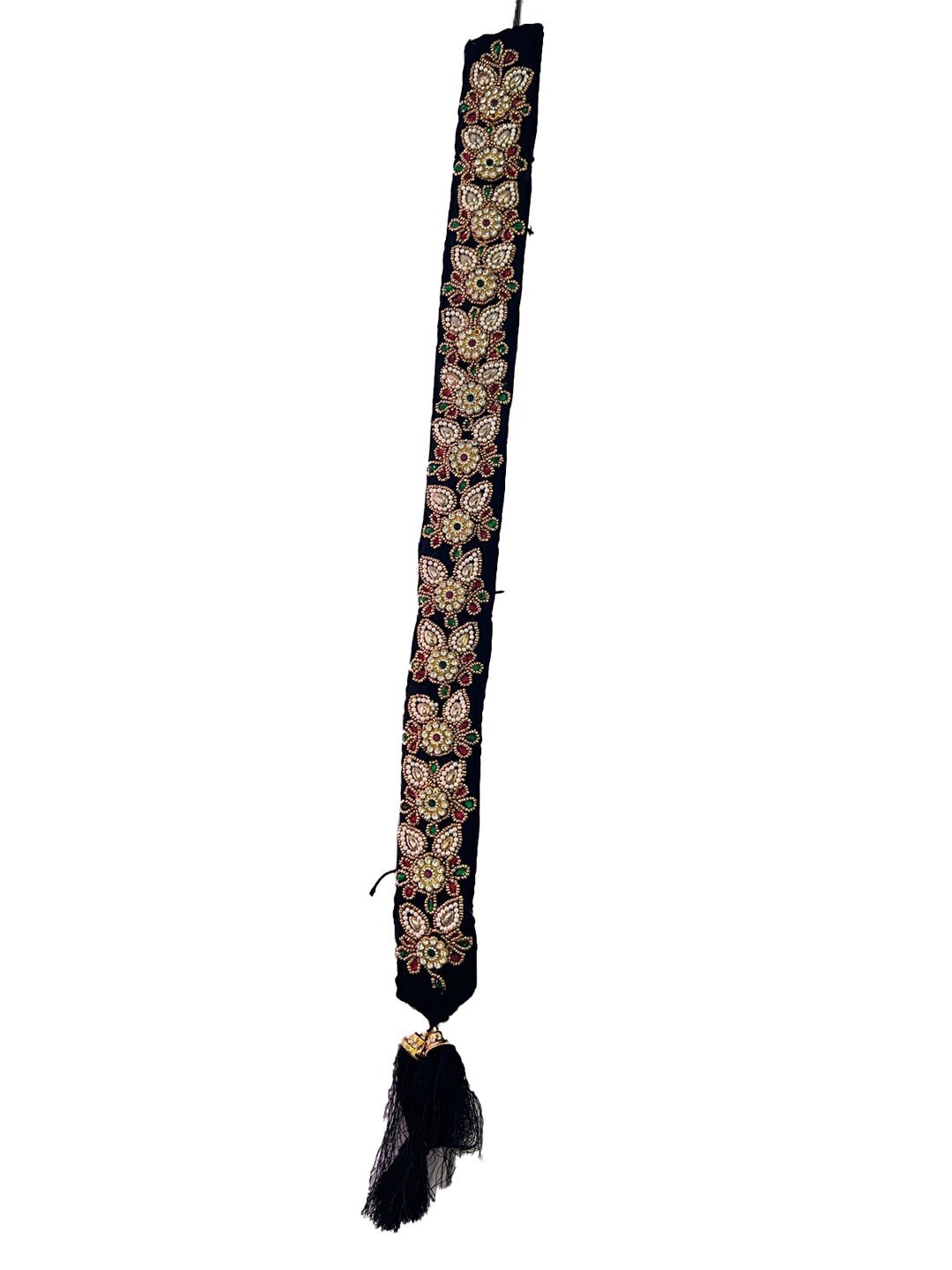 

VAGHBHATT Poola Jadalu Kunjalam Billalu Set Braid, Black