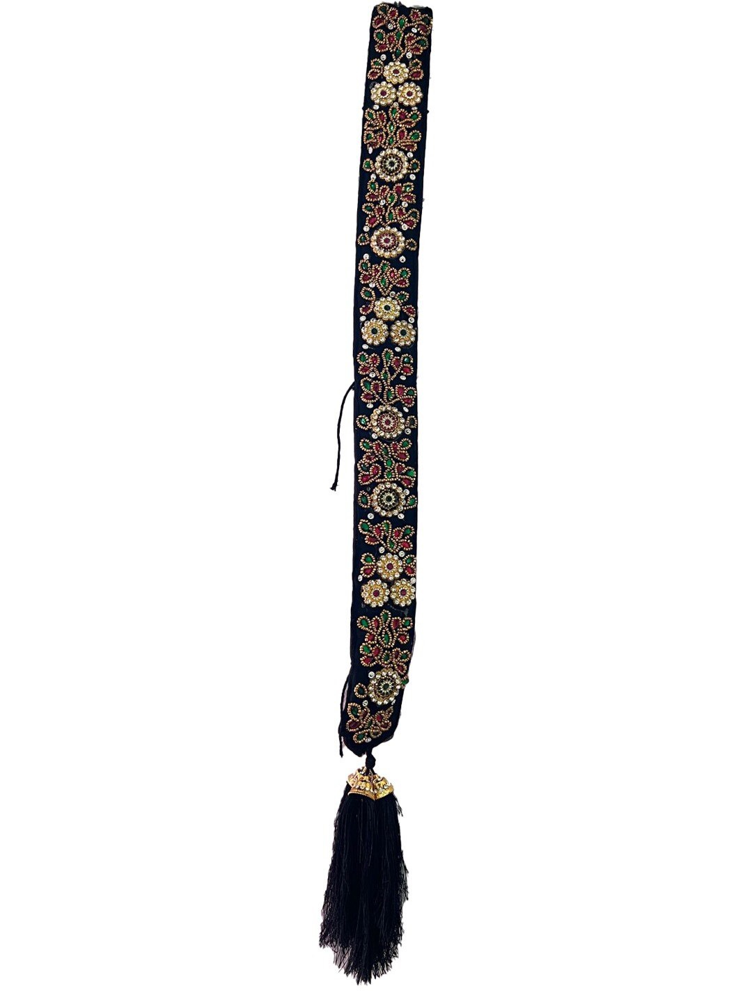 

Krelin Floral Embellished Kunjalam Hair Accessory, Red
