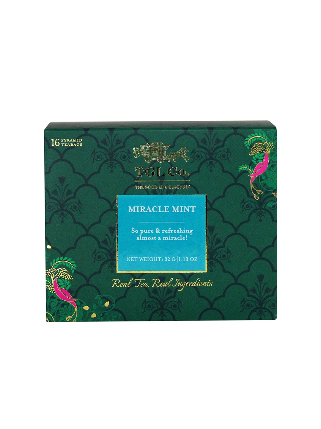 

TGL Co. Pack of 4 Miracle Mint Herbal Tea Bags 100gm, Green