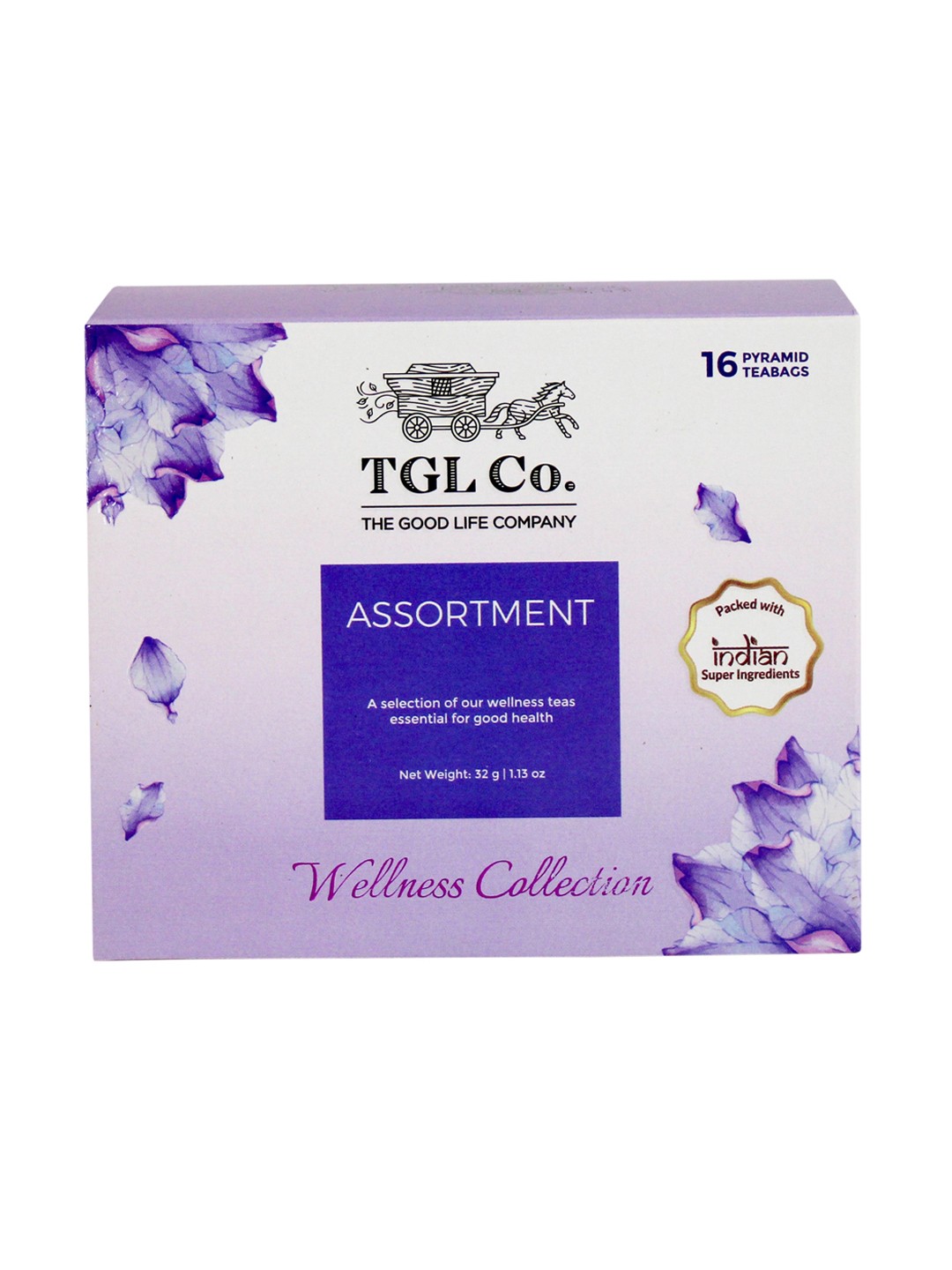 

TGL Co. Set Of 4 Handpicked Assortments Tea Bags Box 100gm, Blue