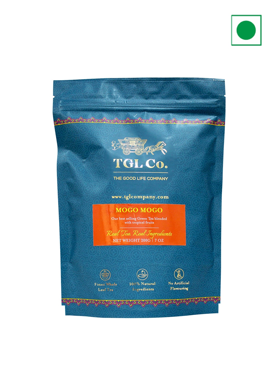 

TGL Co. Pack Of 2 Mogo Mogo Green Tea 400 Gm, Teal