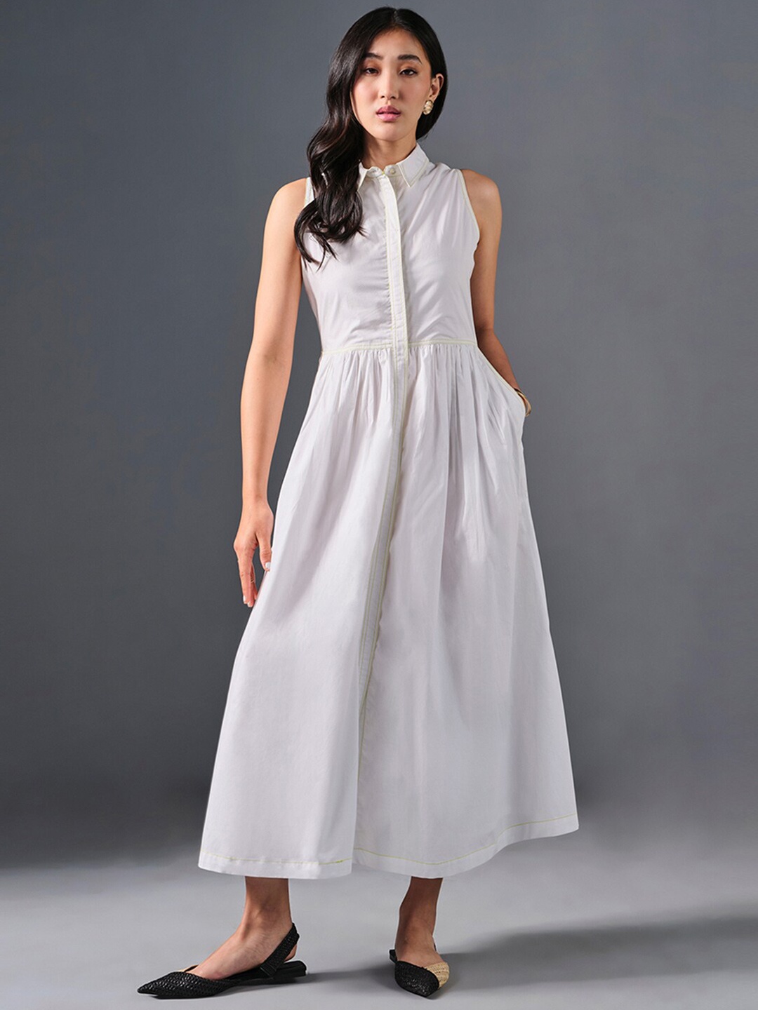 

AND Solid Maxi Dress, White