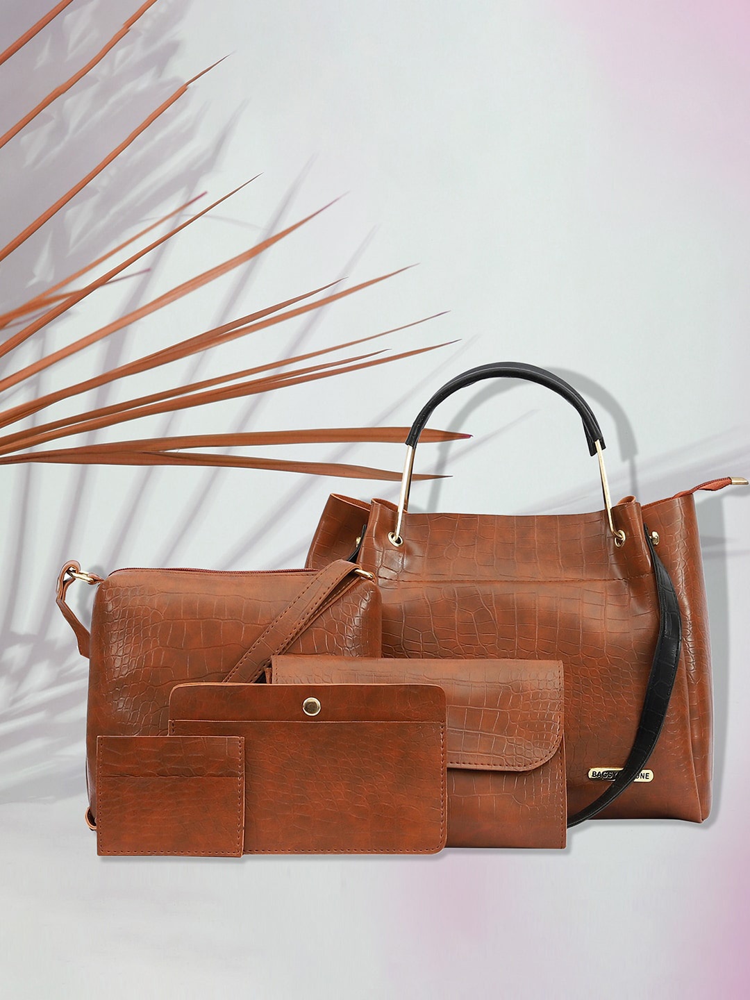 

Bagsy Malone PU Oversized Structured Shoulder Bag, Maroon