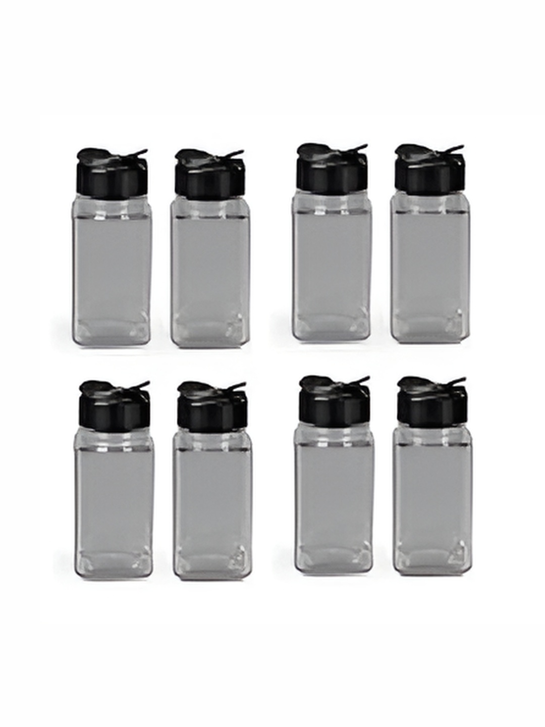 

tyche enterprises Transparent 8 Pcs Glass Containers 100 ml Each