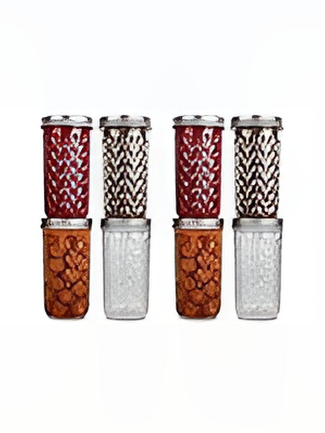 

tyche enterprises Transparent 8 Pcs Piramal Glass Containers 350 ml