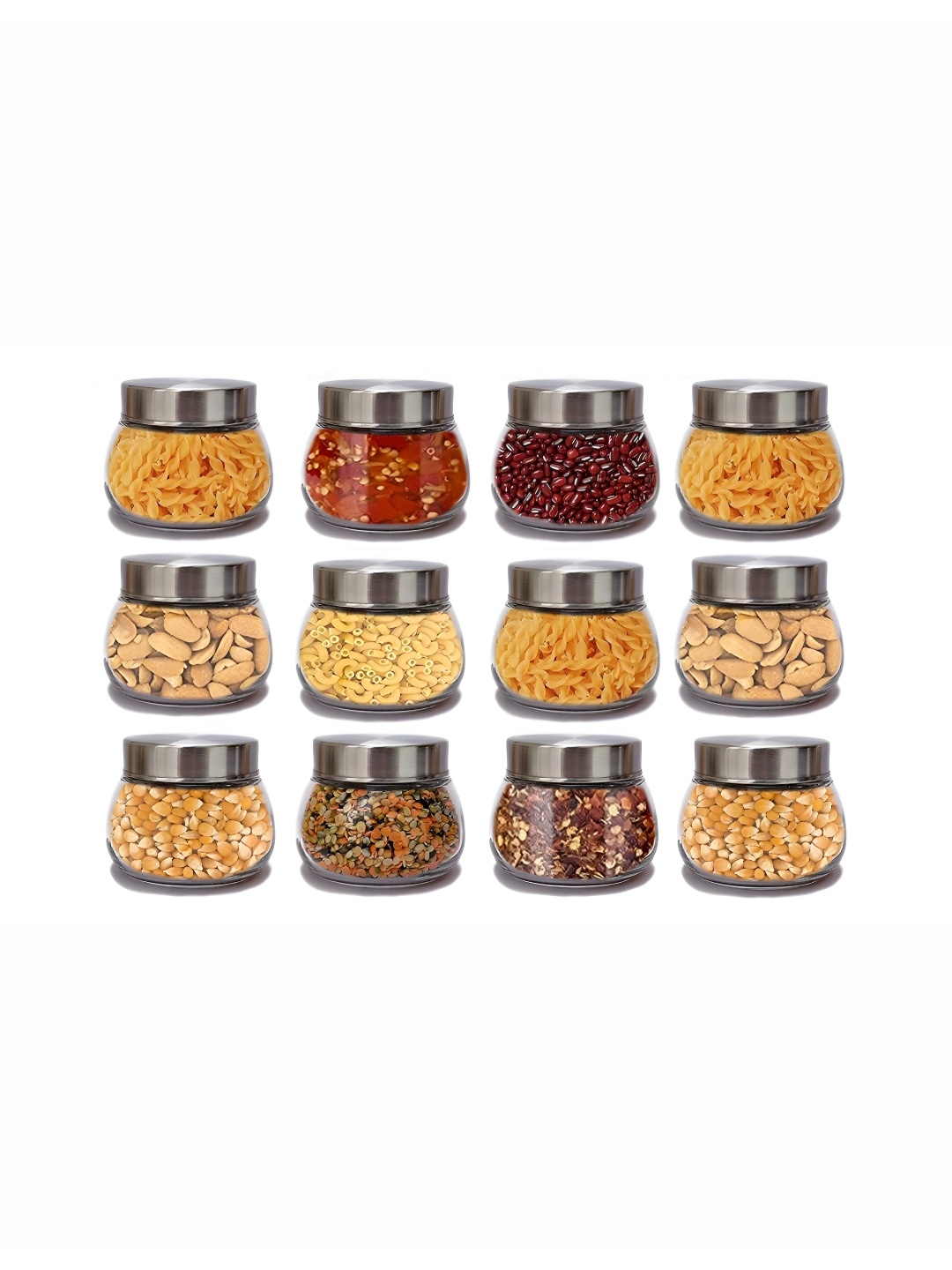 

tyche enterprises Transparent 2 Pieces Dishwasher Safe Glass Containers 300 ml Each
