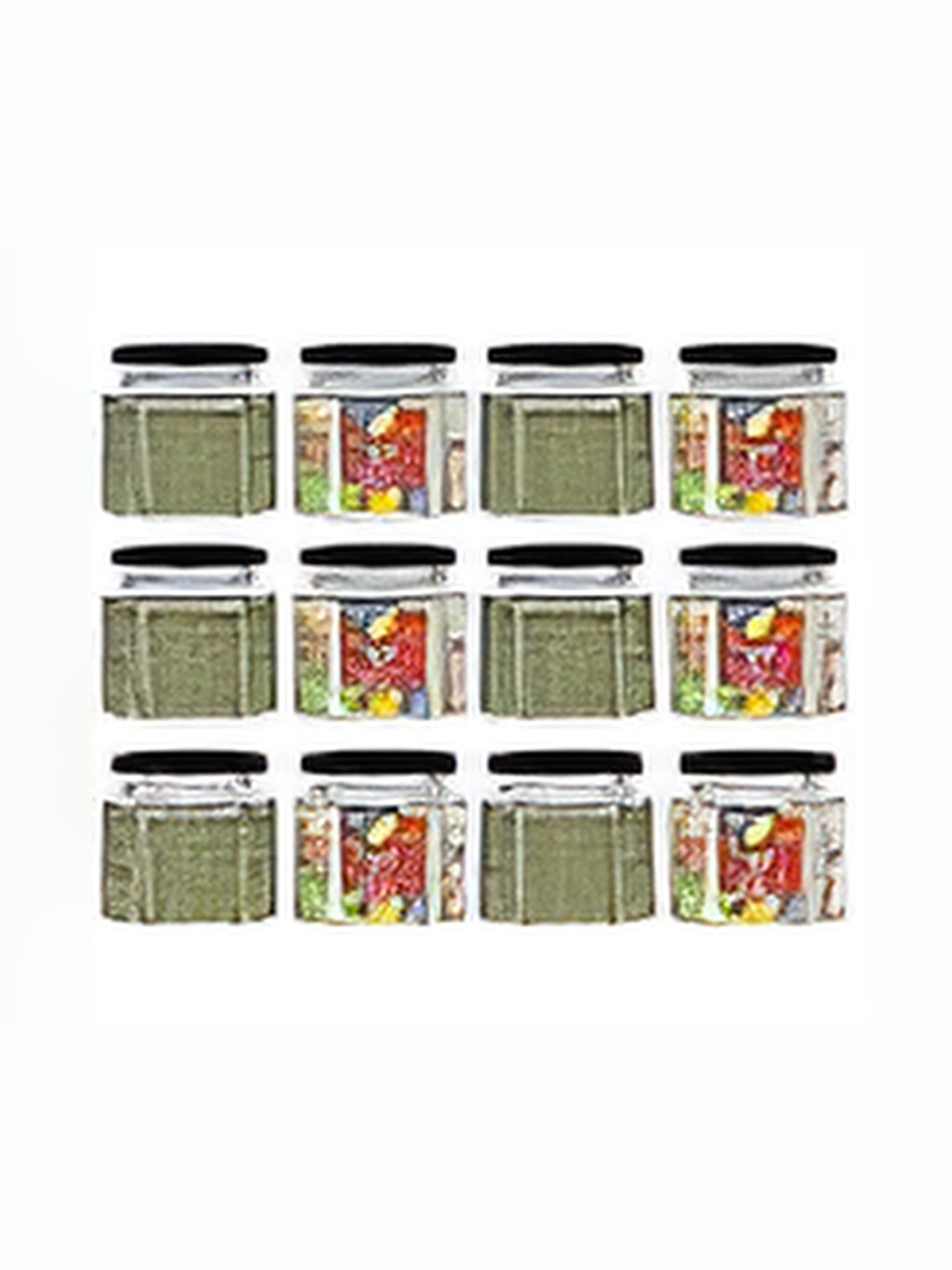 

tyche enterprises Transparent 12 Pcs Piramal Glass Containers 100 ml Each