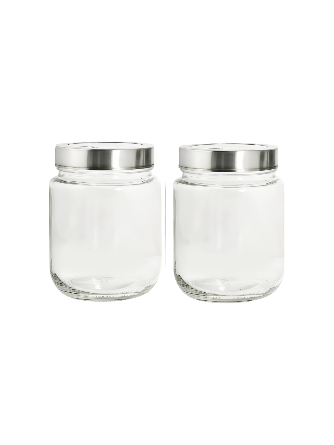 

tyche enterprises Transparent 2 Pieces Dishwasher Safe Glass Containers 1 L Each