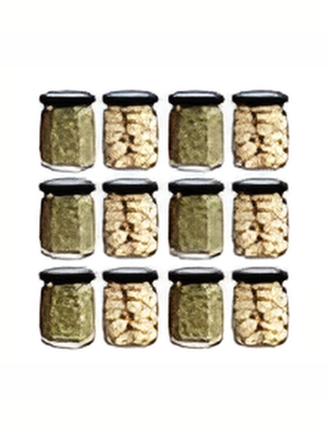 

tyche enterprises Transparent 12 Pcs Piramal Glass Containers 250 ml Each
