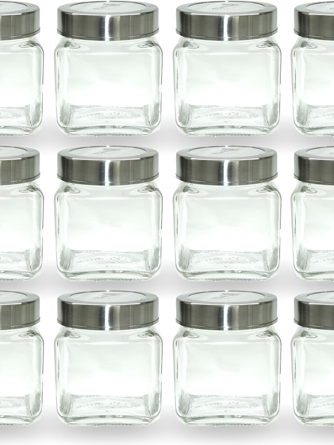 

tyche enterprises Transparent 12 Pcs Piramal Glass Containers 600 ml