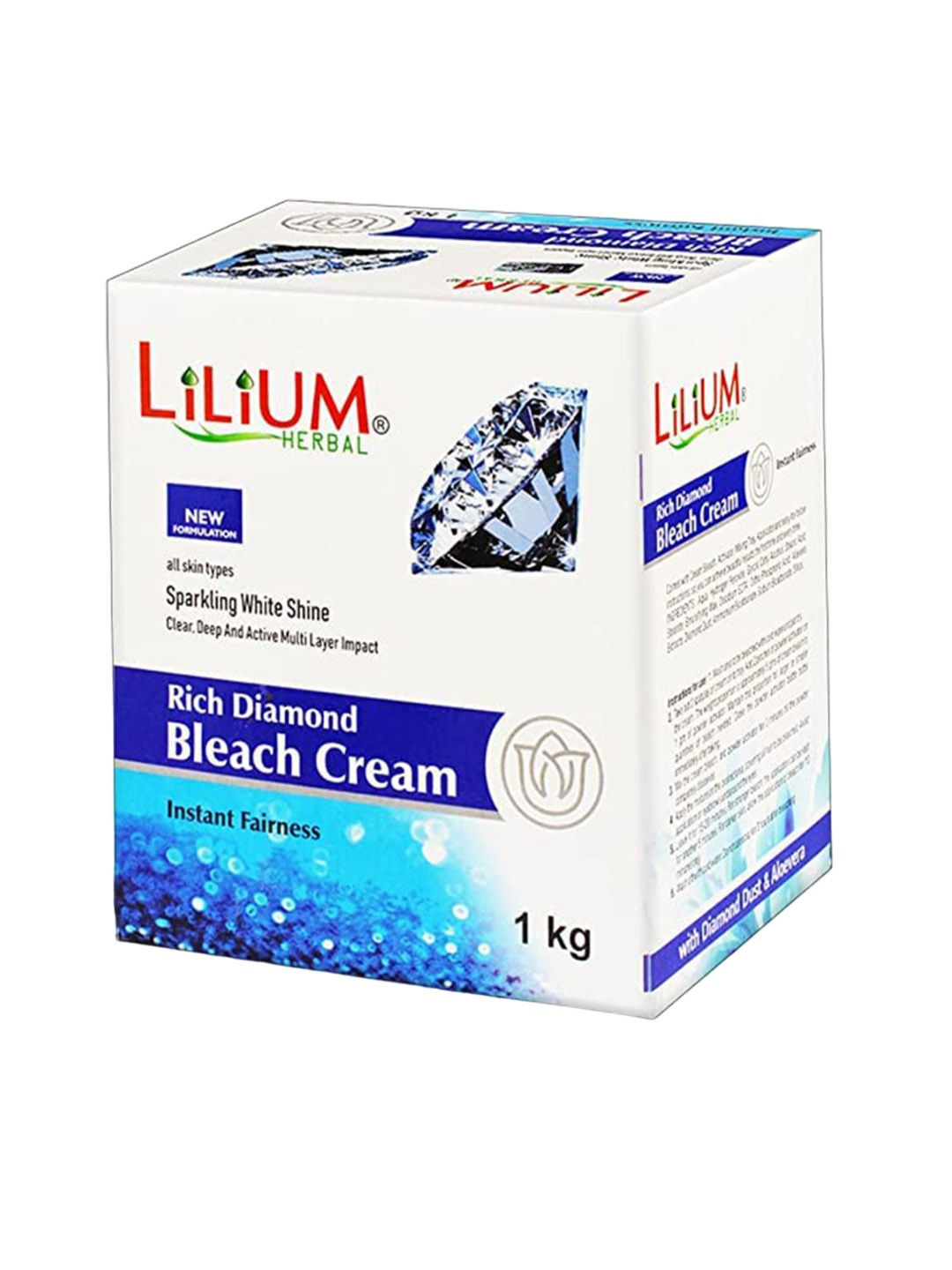 

Lilium Rich Diamond Instant Fairness Bleach Cream - 1kg, White