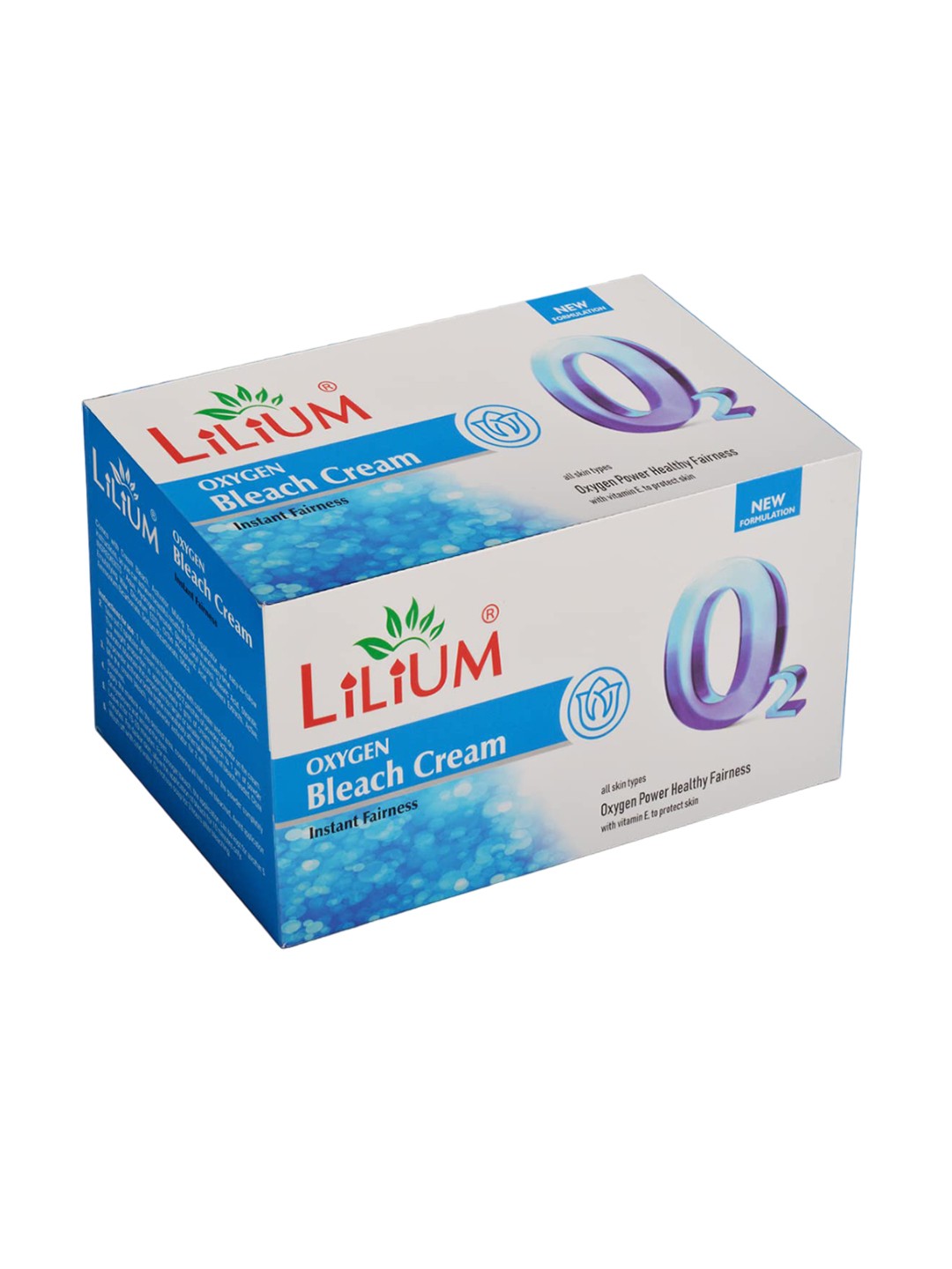 

Lilium Oxygen Instant Fairness Bleach Cream - 300g, Blue