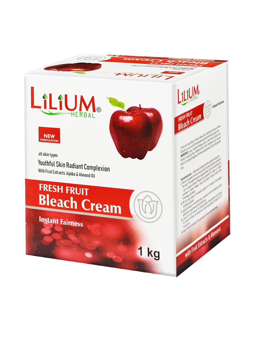 

Lilium Fresh Fruit Instant Fairness Bleach Cream - 1kg, White