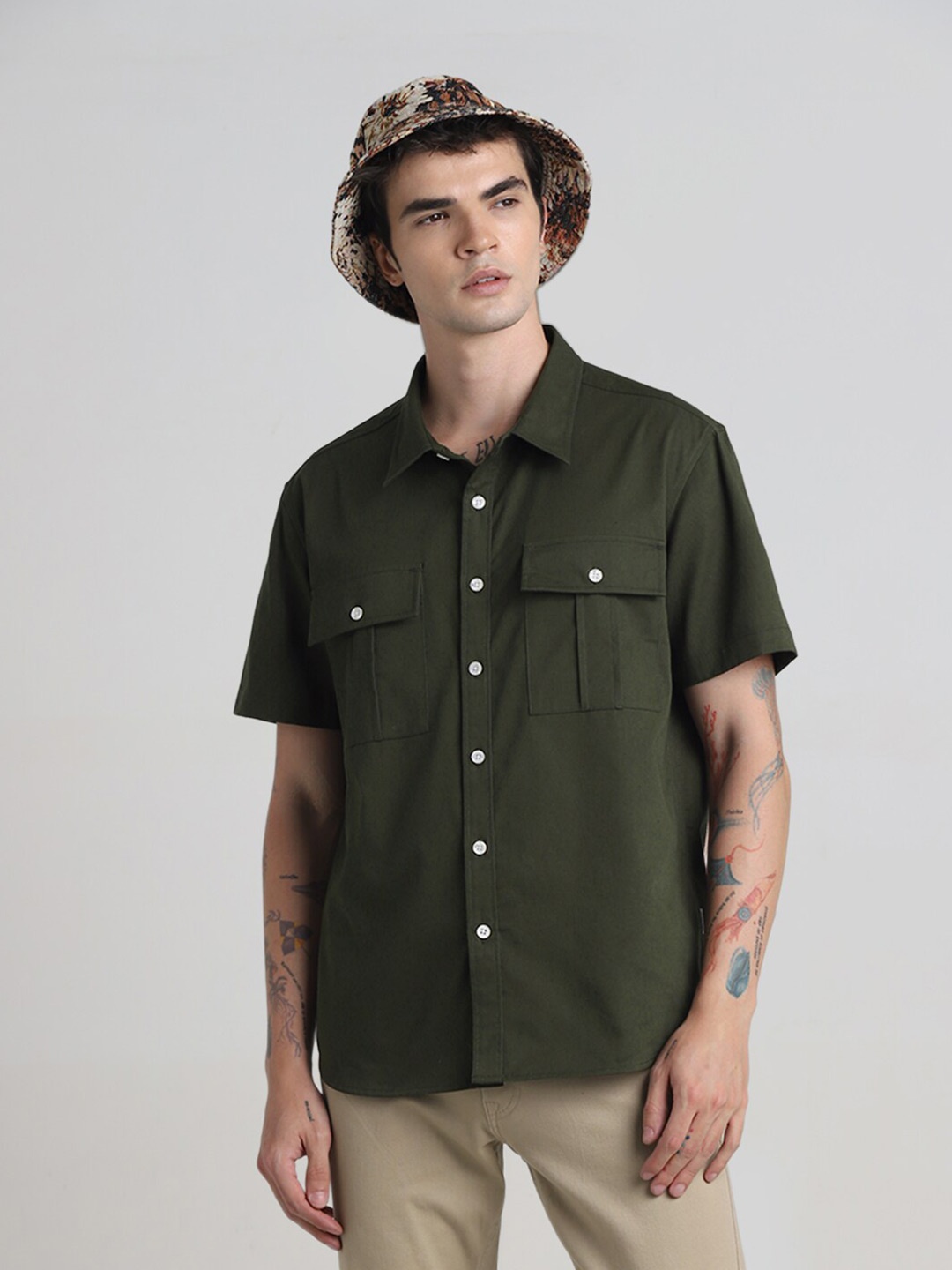 

Jack & Jones Pure Cotton Oversized Shirt, Green