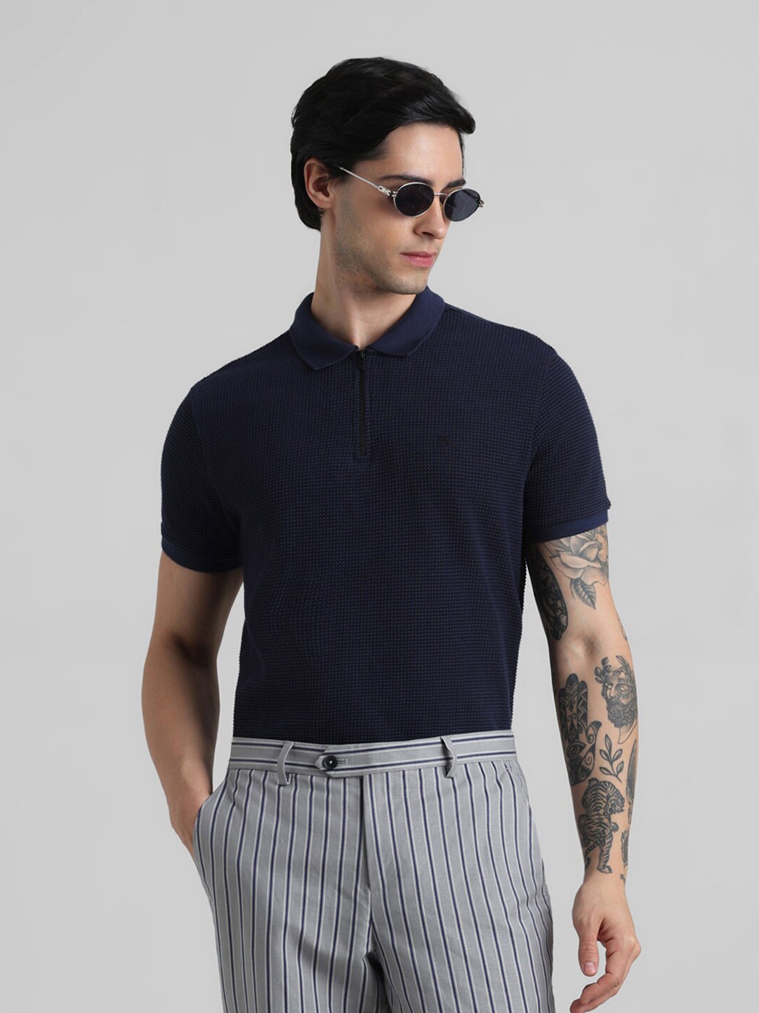 

Jack & Jones Men Polo Collar Pockets T-shirt, Navy blue