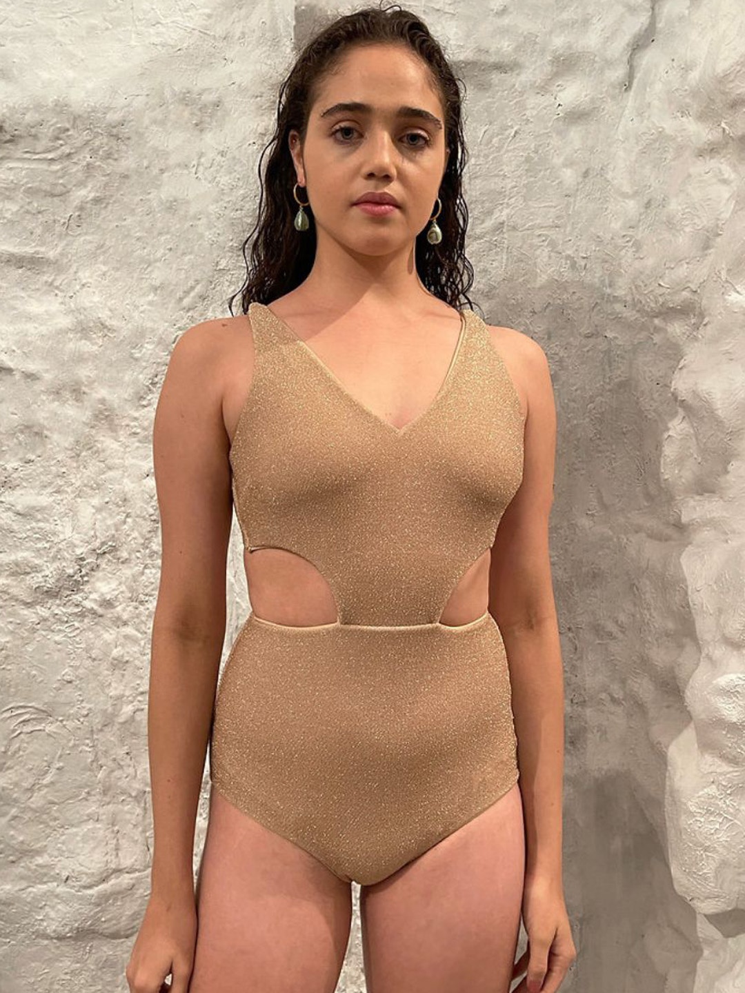 

NADI NADI Cut-Out Detail Sleeveless Swimsuit, Nude