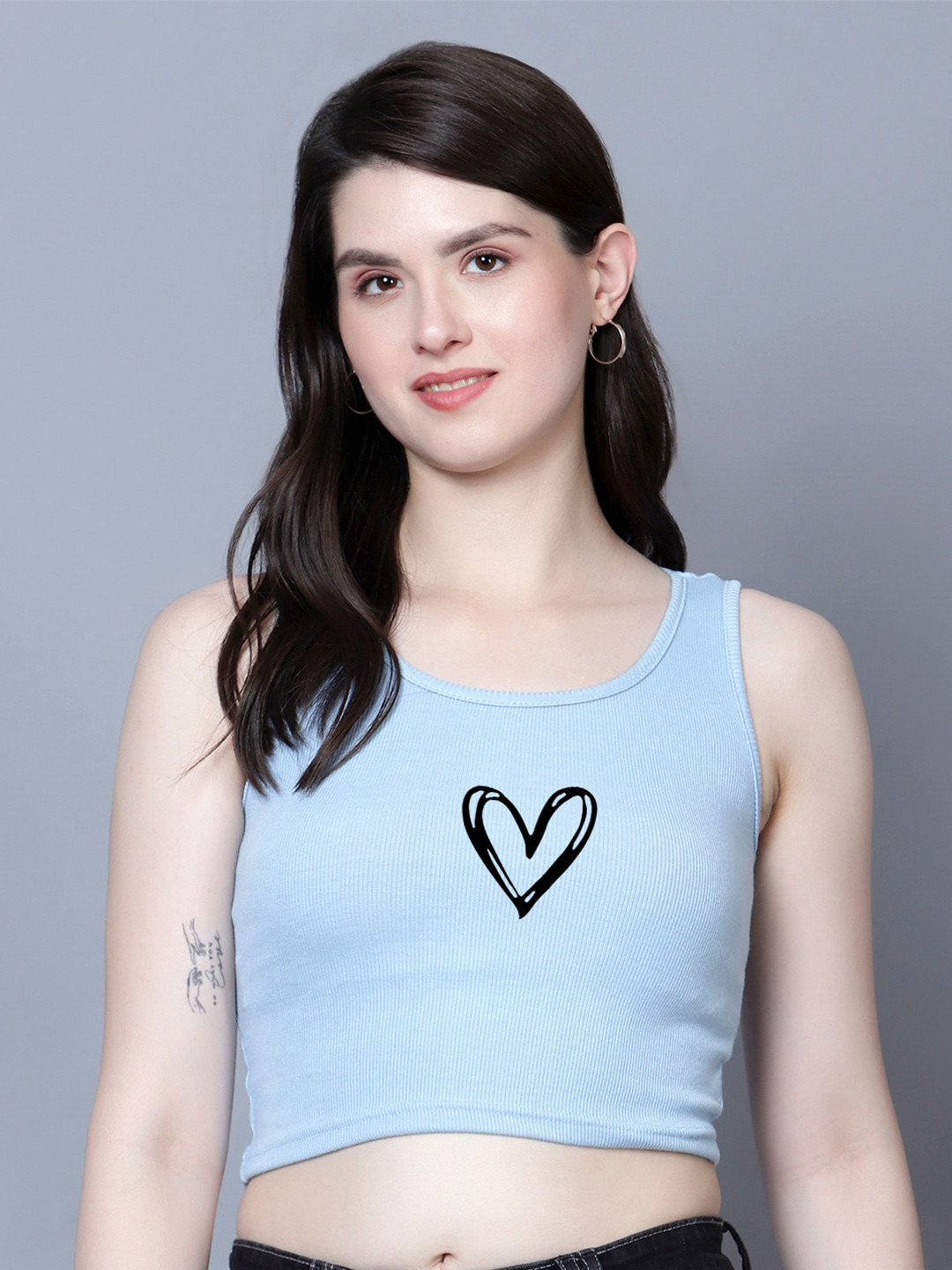 

Fashion And Youth Crop Top, Coffee brown