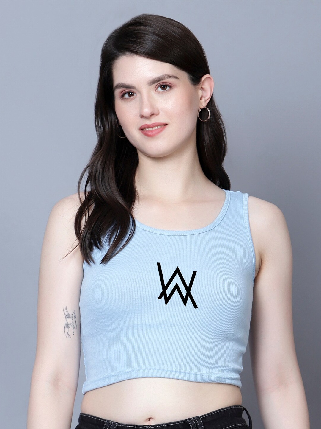 

Fashion And Youth Crop Top, Turquoise blue
