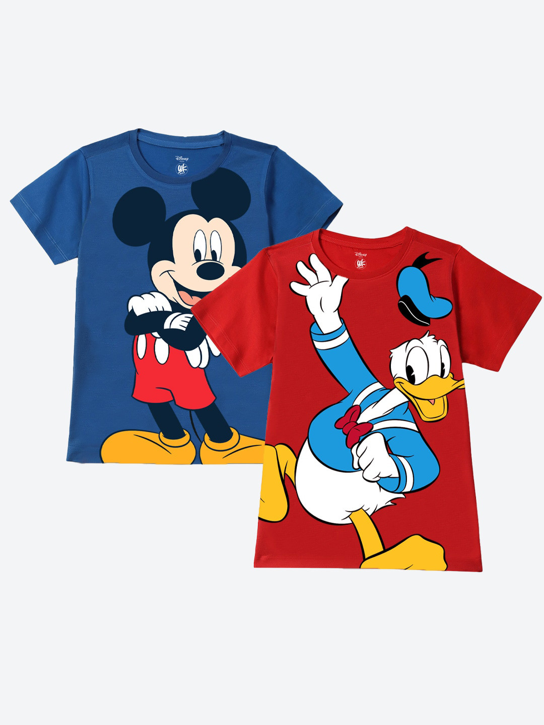 

YK Disney Boys 2 Mickey Mouse Printed Applique T-shirt, Blue