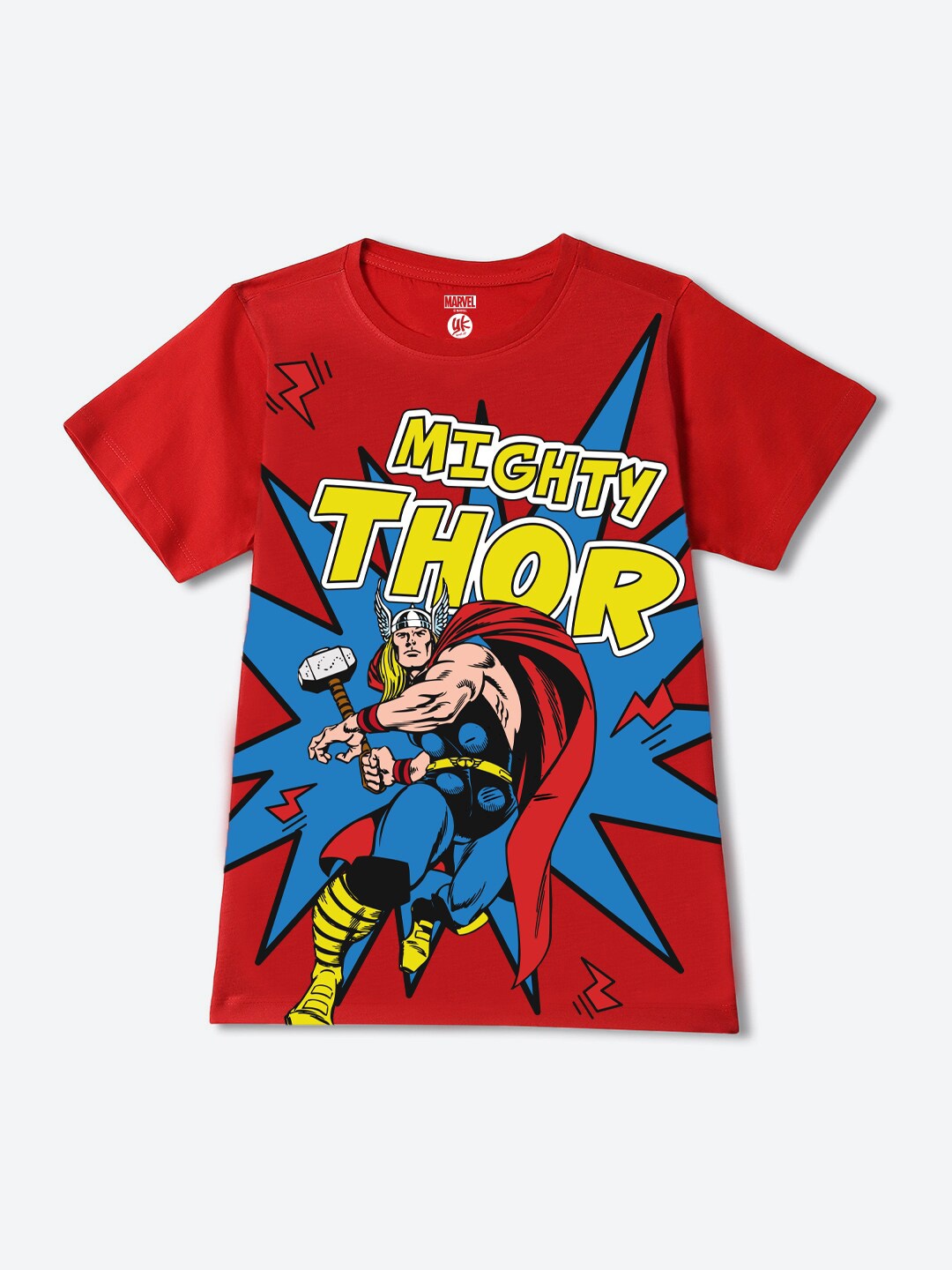 

YK Marvel Boys Avengers Printed Applique T-shirt, Red