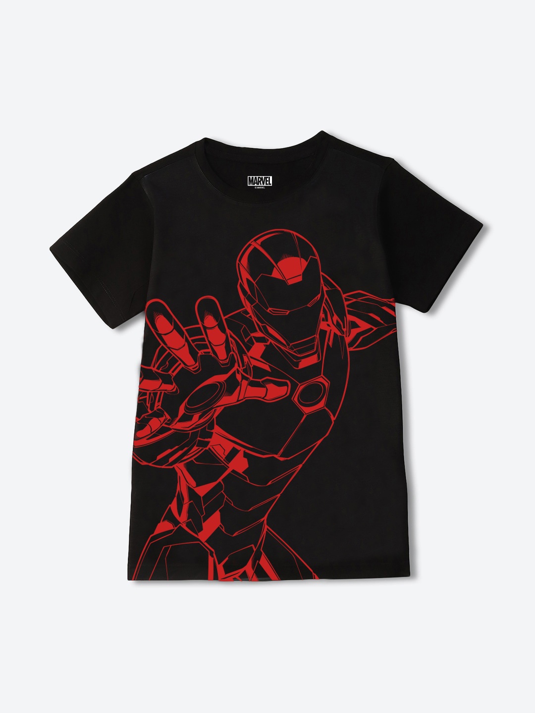 

YK Marvel Boys Avengers Printed Pockets T-shirt, Black