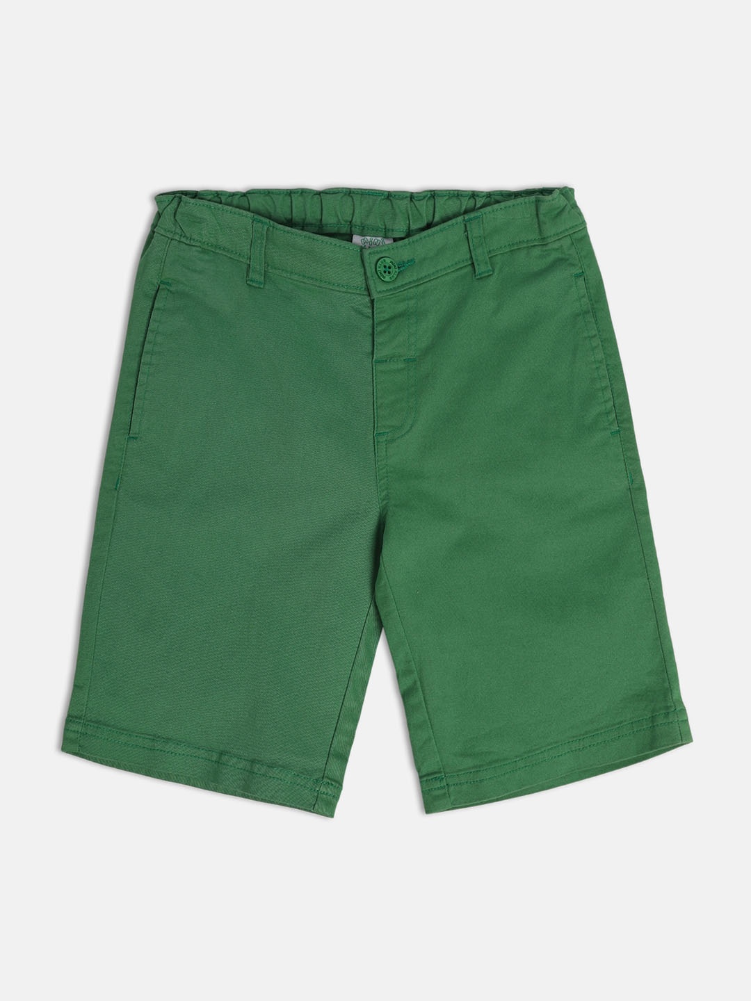 

MINI KLUB Boys Solid Shorts With Button Closure, Green