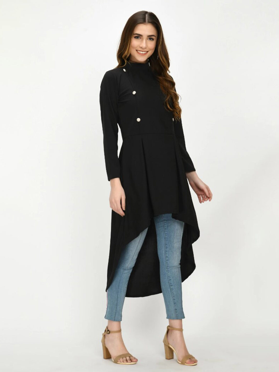 

Moshe High-Low Longline Top, Black
