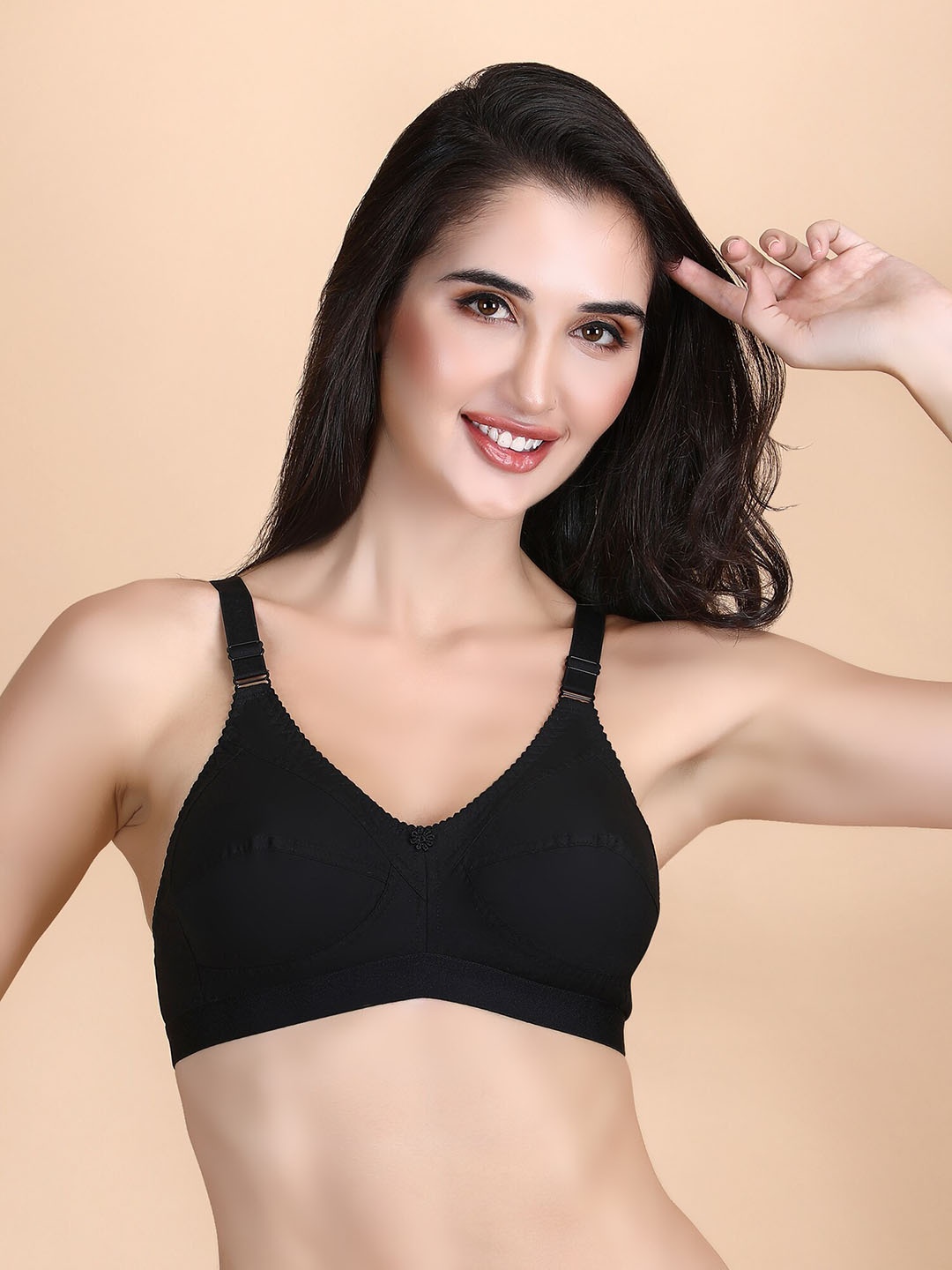 

Hill Islands Plus Size Non-Padded Everyday Bra, Black