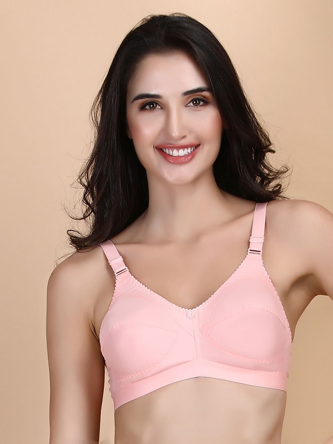 

Hill Islands Plus Size Non-Padded Everyday Bra, Peach