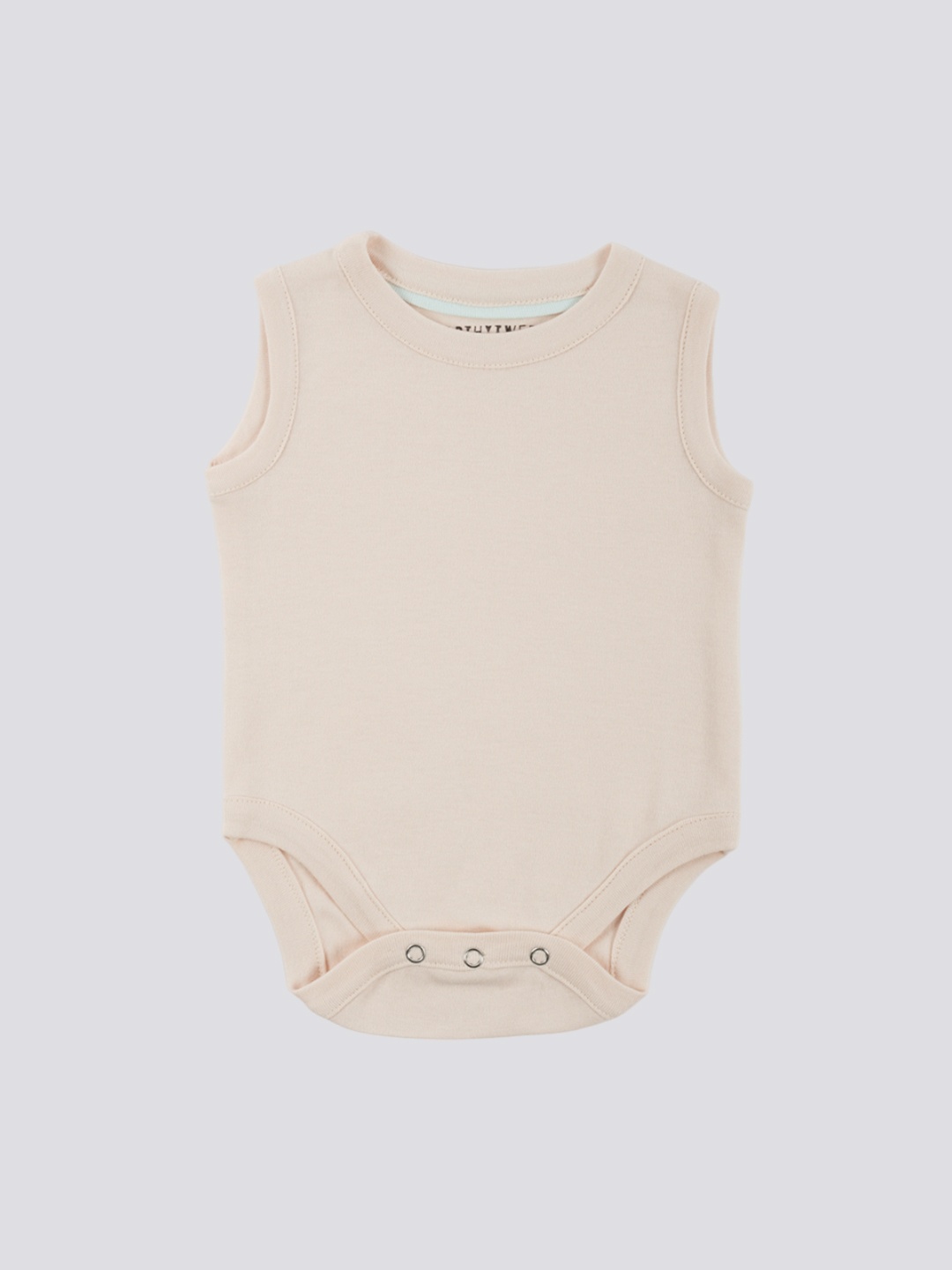 

BAESD Infants Pastel Parchment Round Neck Sleeveless Vest, Beige