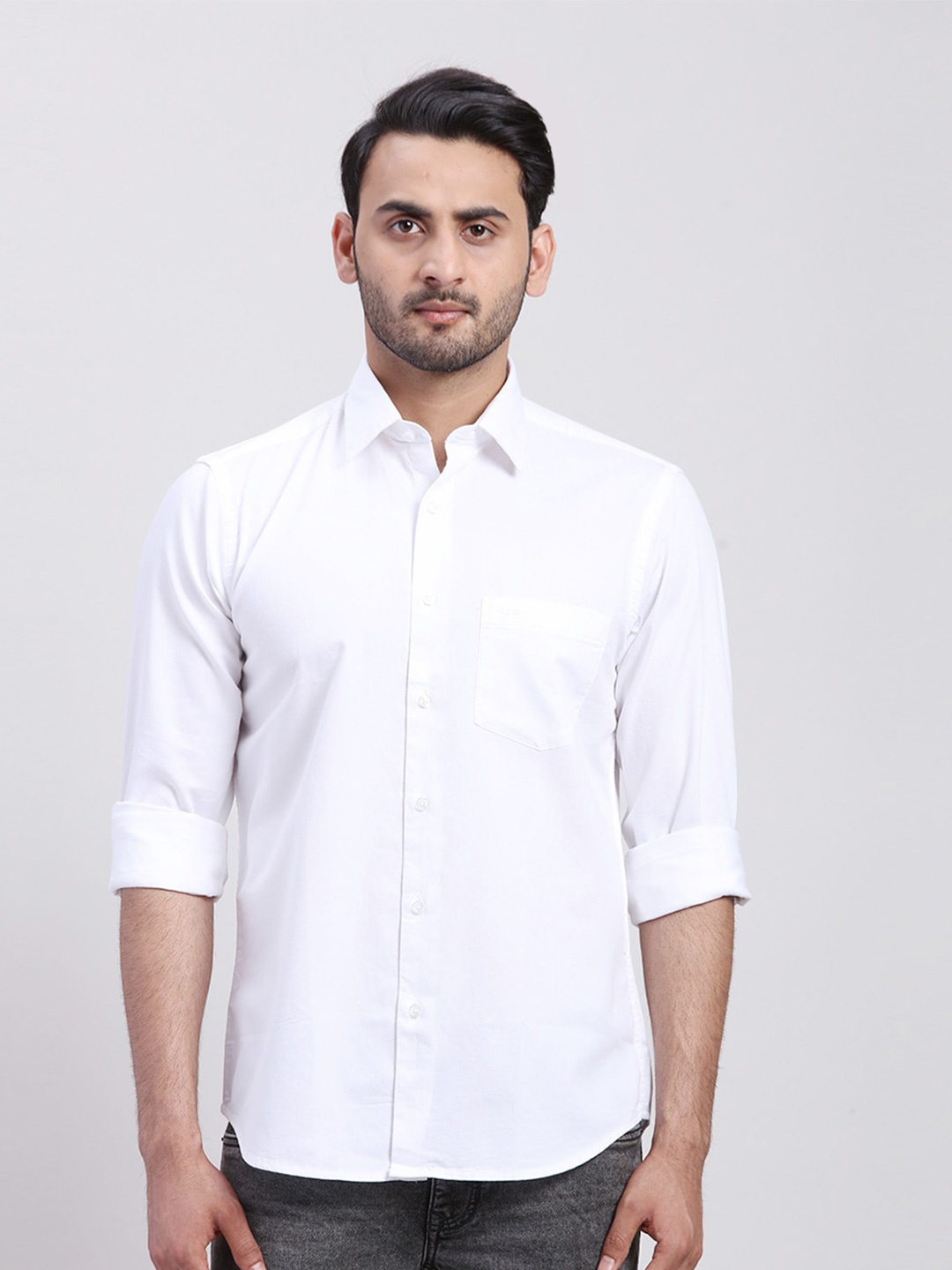 

ColorPlus Men Opaque Casual Shirt, White