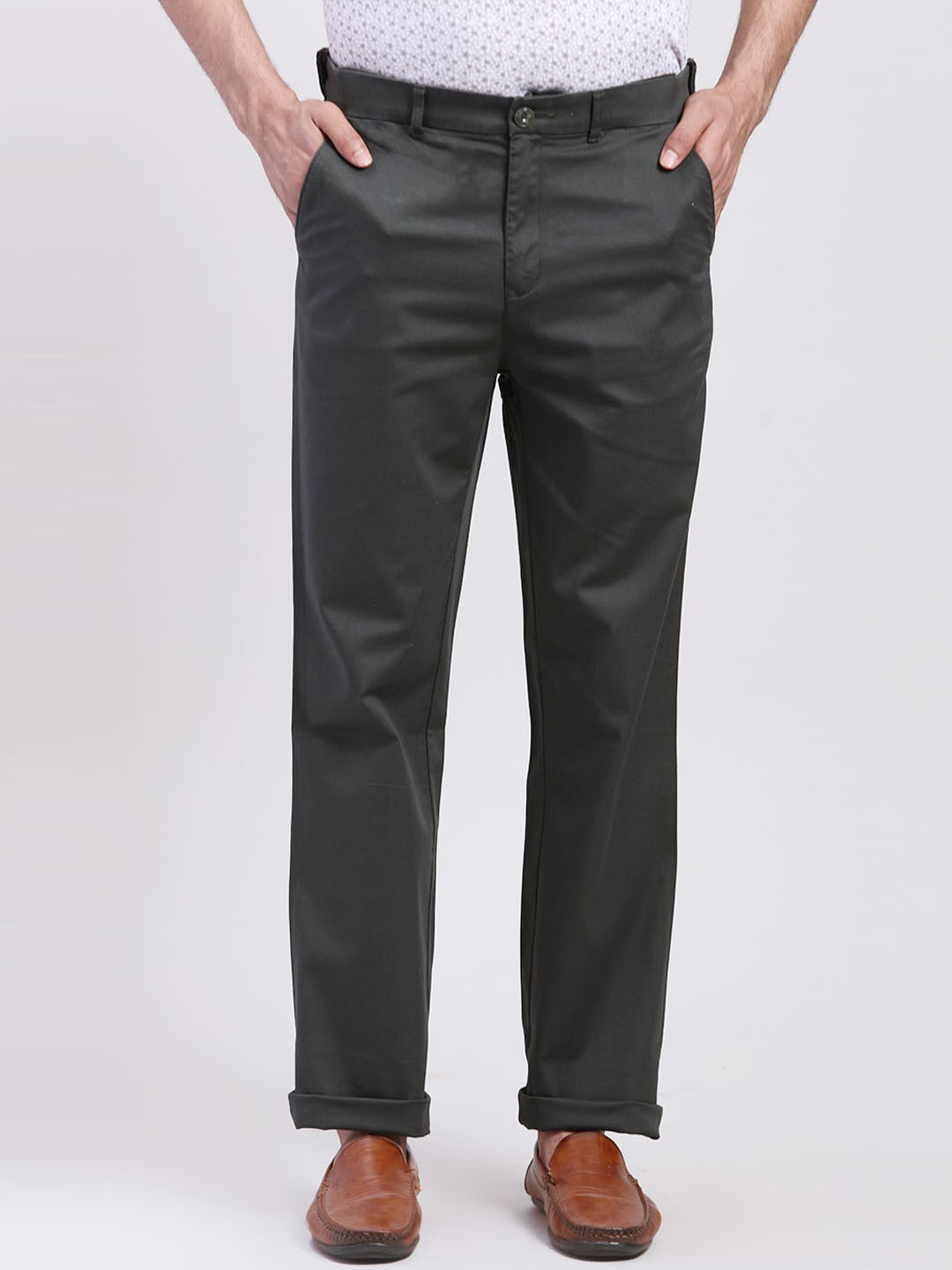 

ColorPlus Men Chinos Trousers, Green