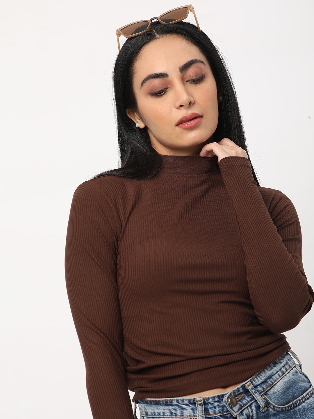 

R&B Crop Top, Brown