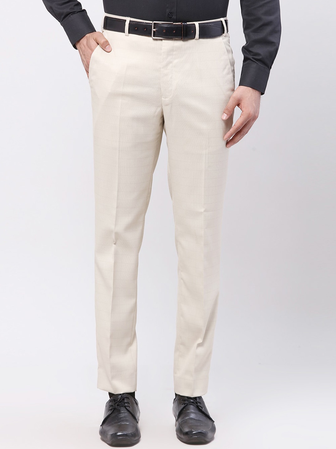 

Park Avenue Men Slim Fit Formal Trousers, Beige