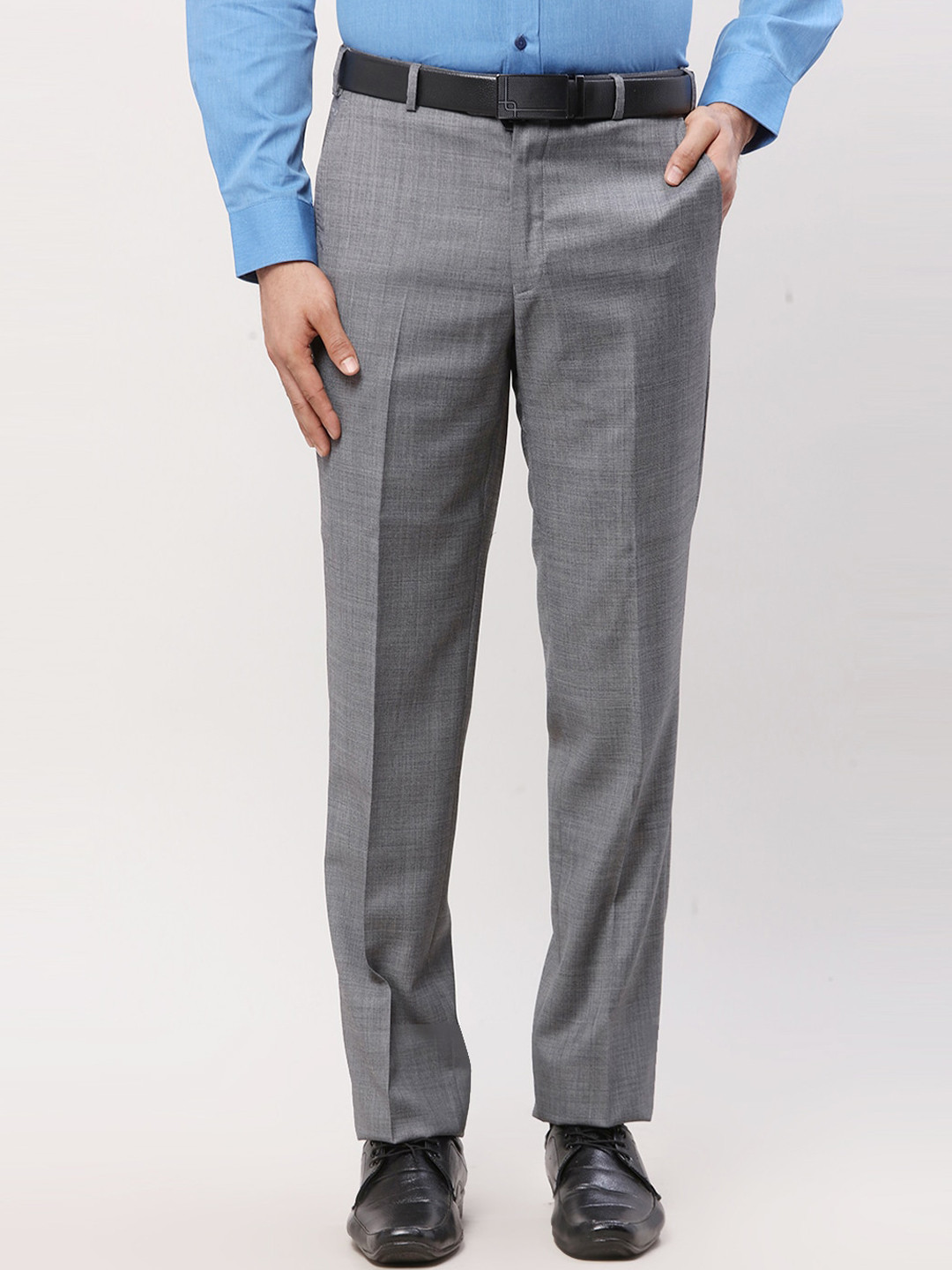 

Park Avenue Men Slim Fit Formal Trousers, Grey