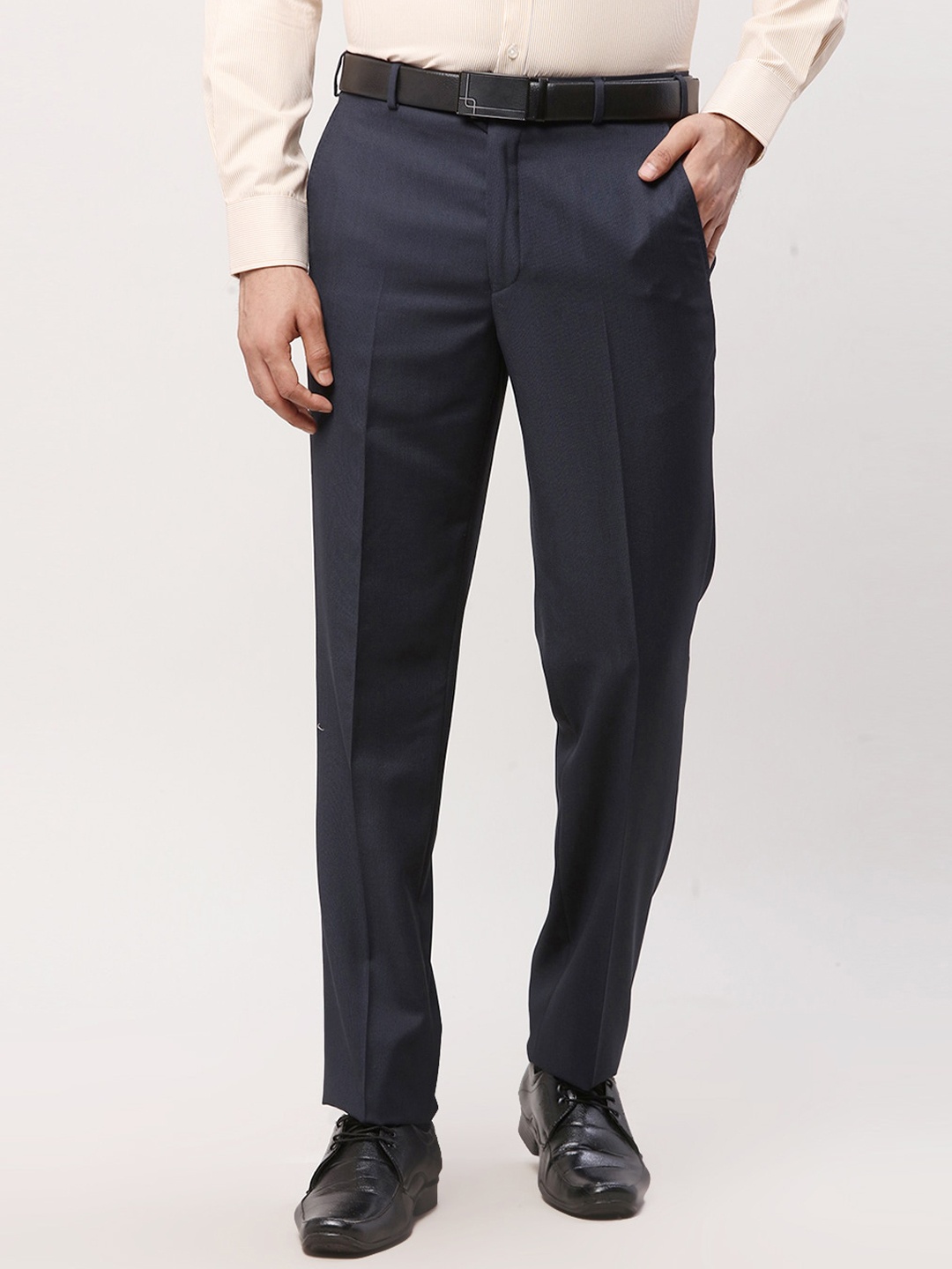 

Park Avenue Men Mid-Rise Regular Fit Formal Trousers, Grey