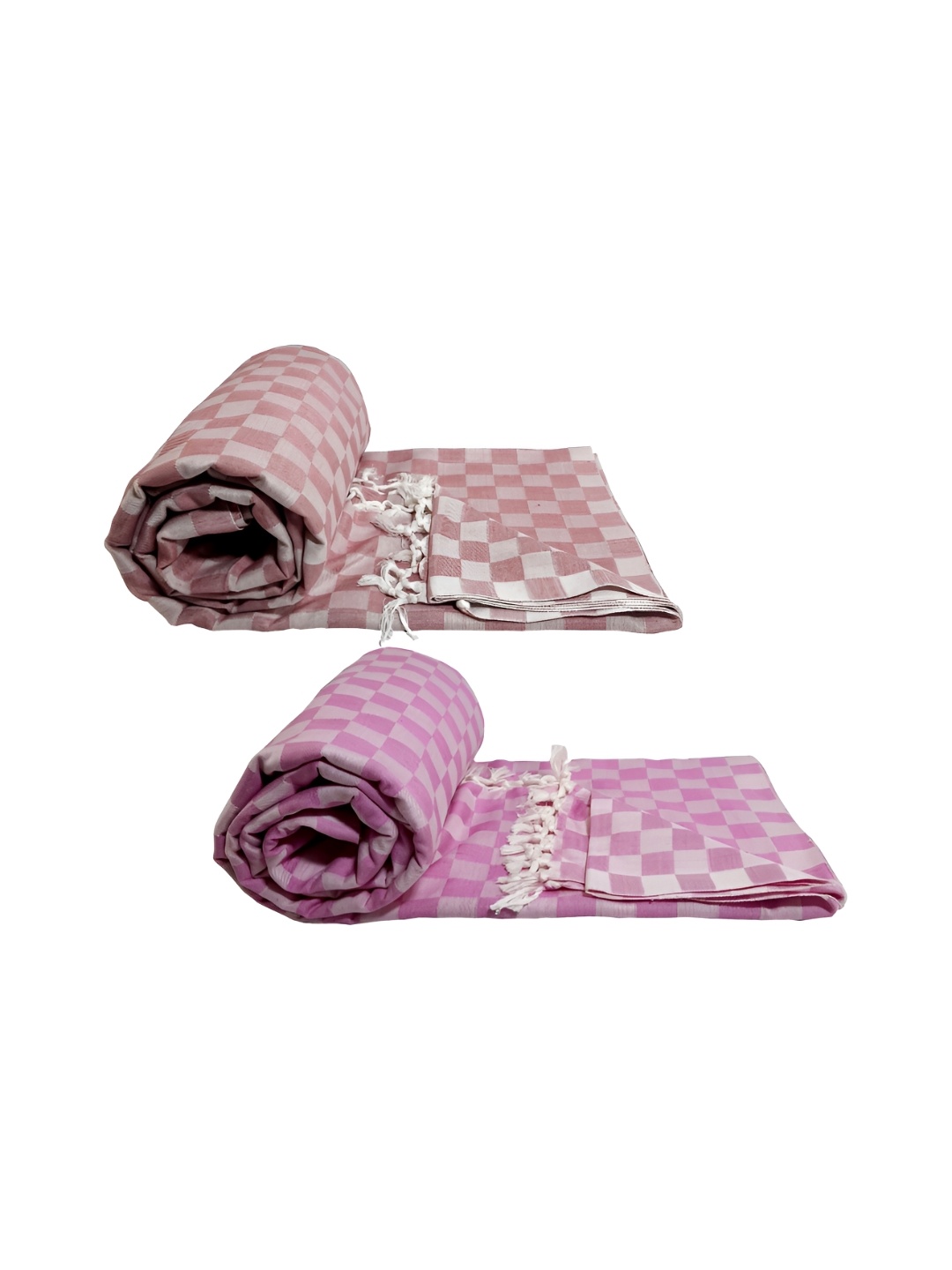 

RIYA SHREE Brown & Pink 2 Pieces Geometric AC Room Single Bed Blanket
