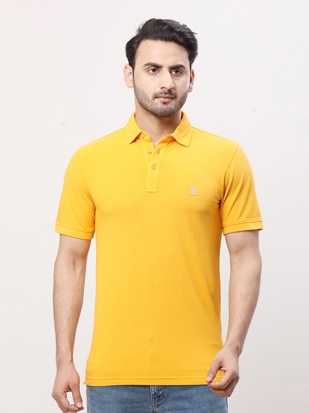 

Raymond Polo Collar Cotton Short Sleeves T-Shirt, Yellow