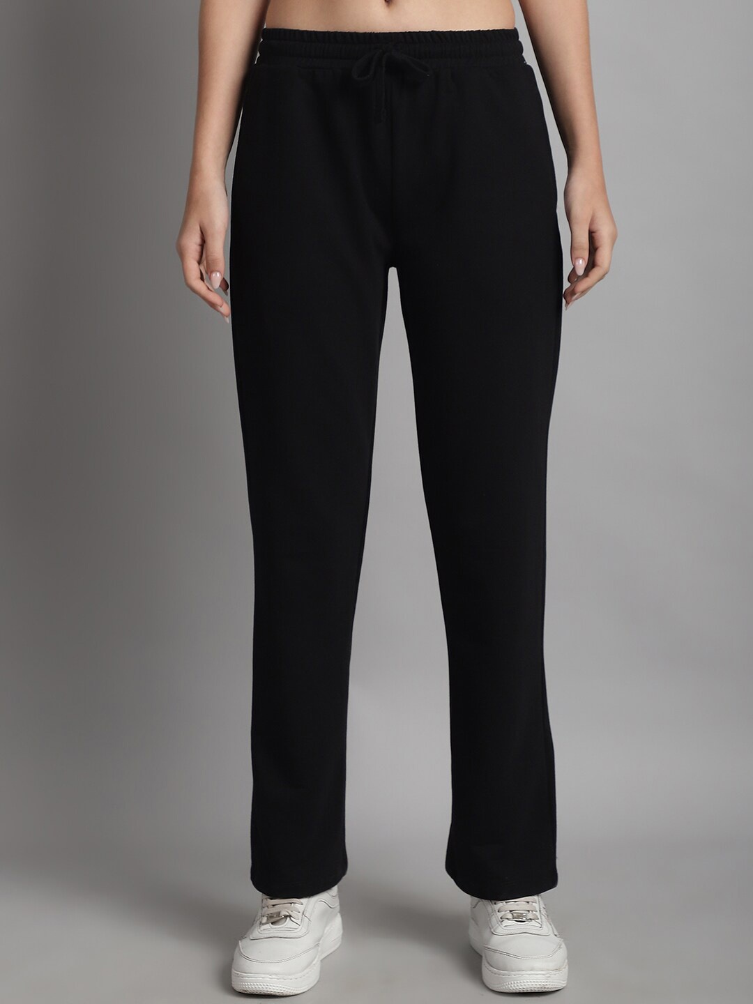 

Rute Women Mid Rise Track Pants, Black