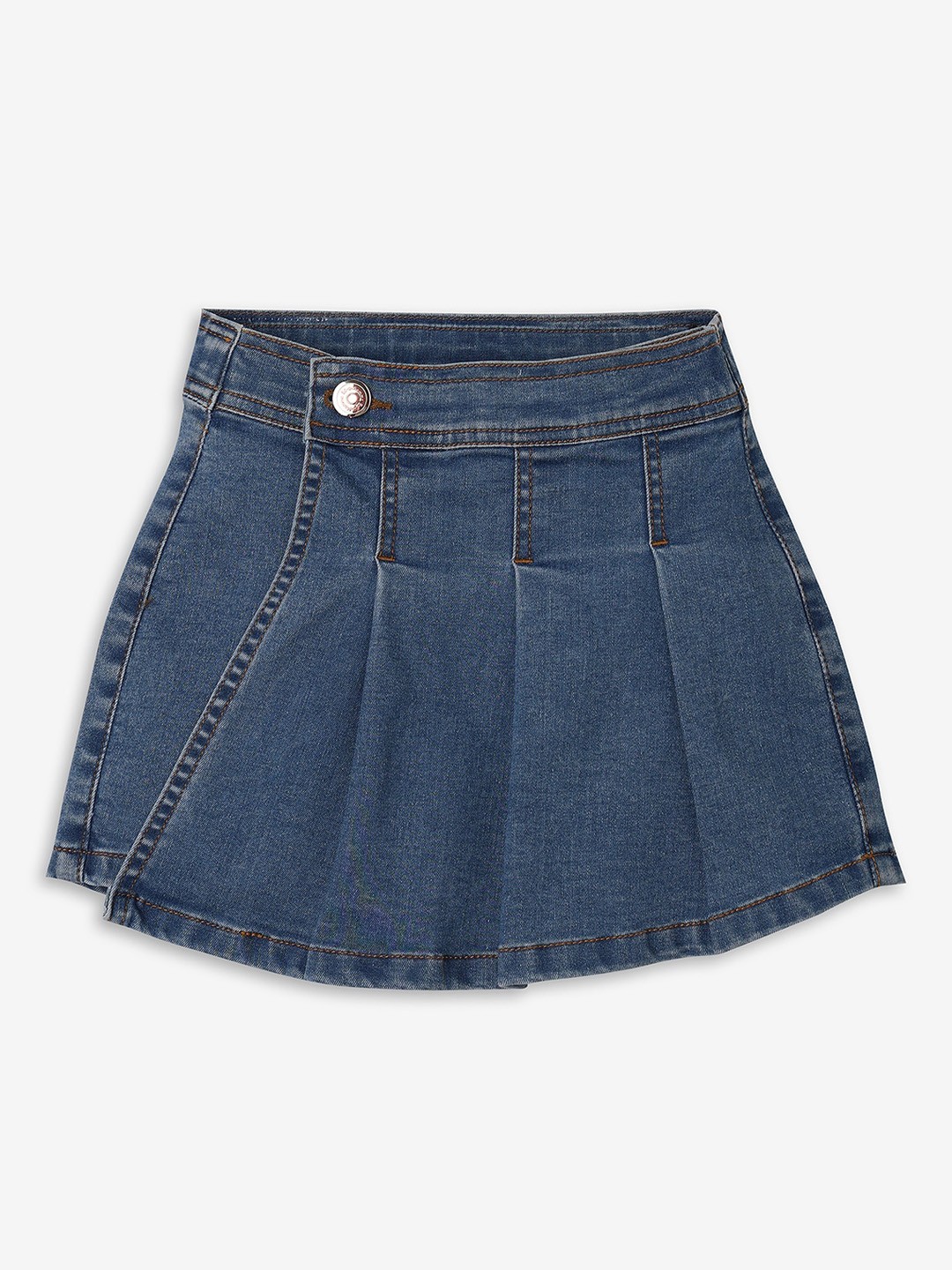 

Ed-a-Mamma Girls Pure Cotton Pleated Skort, Blue
