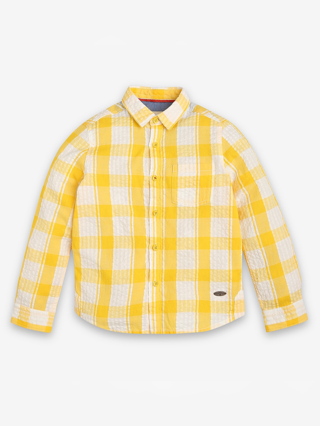 

Ed-a-Mamma Boys Premium Opaque Checked Casual Shirt, Yellow