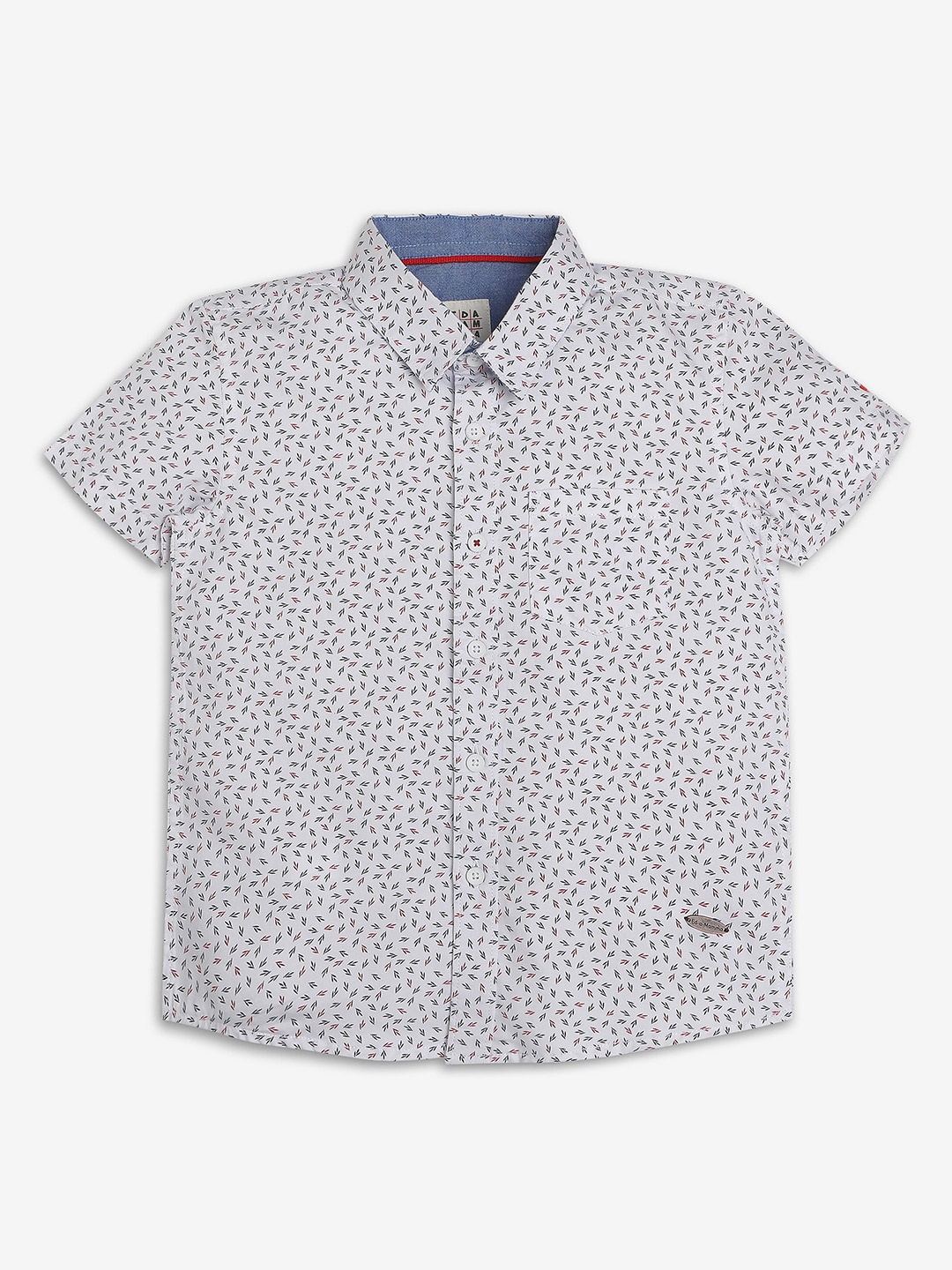 

Ed-a-Mamma Boys Premium Floral Opaque Printed Casual Shirt, White